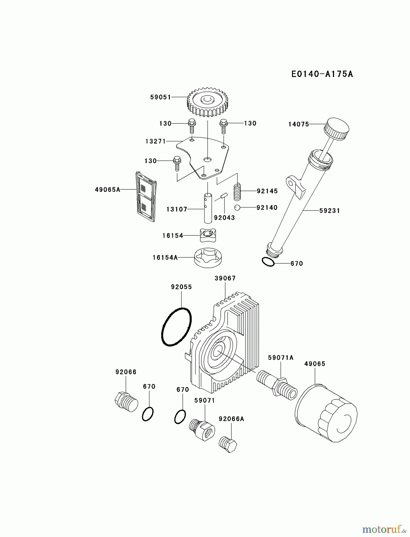  Kawasaki Motoren Motoren Vertikal FH641V - DS25 bis FS481V - BS13 FH721V-AS09 - Kawasaki FH721V 4-Stroke Engine LUBRICATION-EQUIPMENT