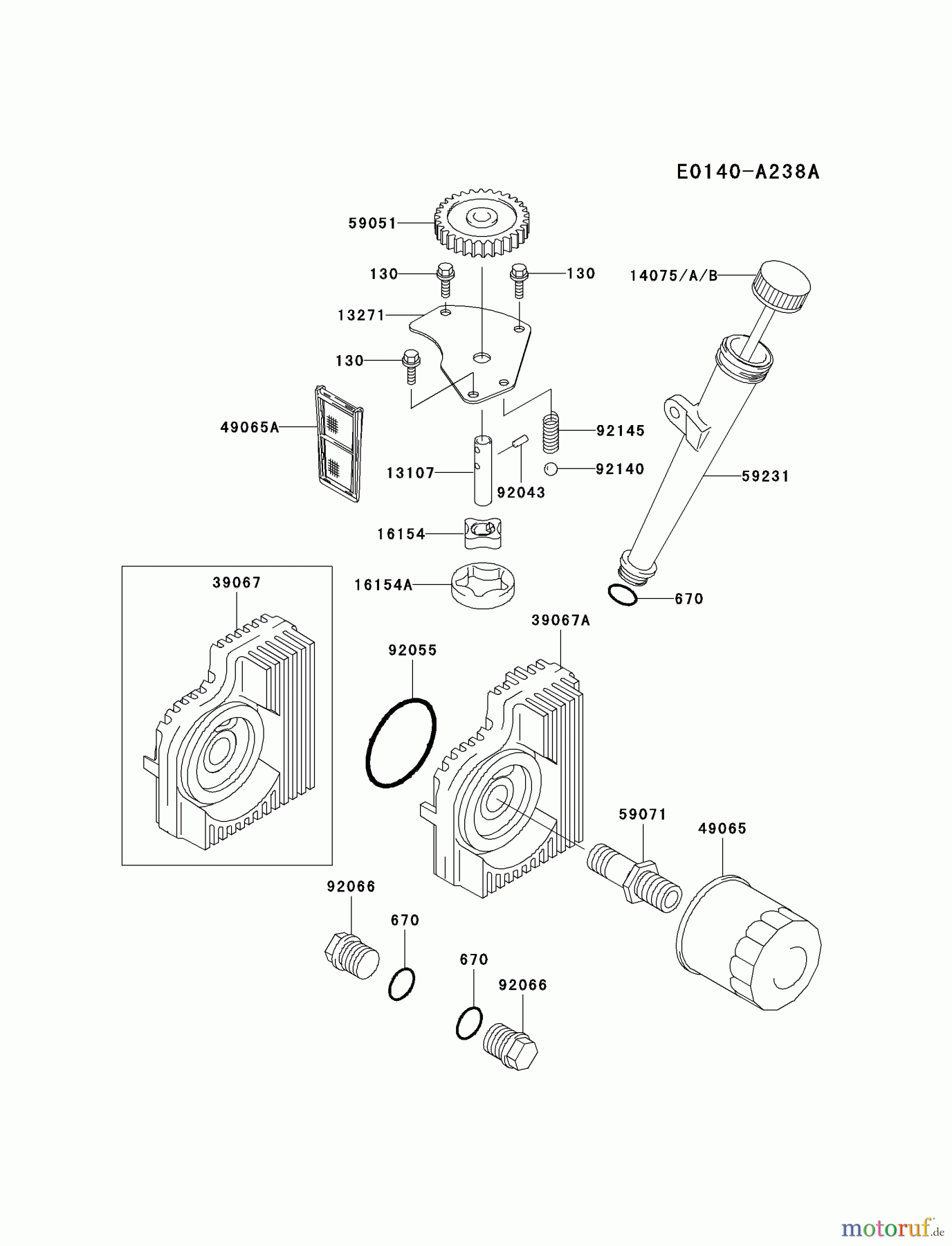  Kawasaki Motoren Motoren Vertikal FH641V - DS25 bis FS481V - BS13 FH721V-AS13 - Kawasaki FH721V 4-Stroke Engine LUBRICATION-EQUIPMENT