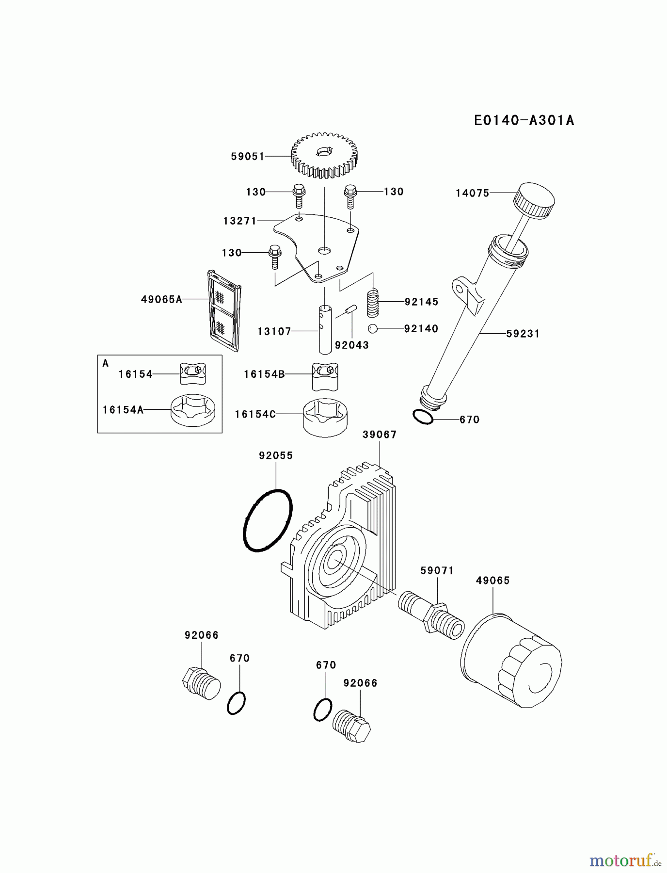  Kawasaki Motoren Motoren Vertikal FH641V - DS25 bis FS481V - BS13 FH721V-AS24 - Kawasaki FH721V 4-Stroke Engine LUBRICATION-EQUIPMENT