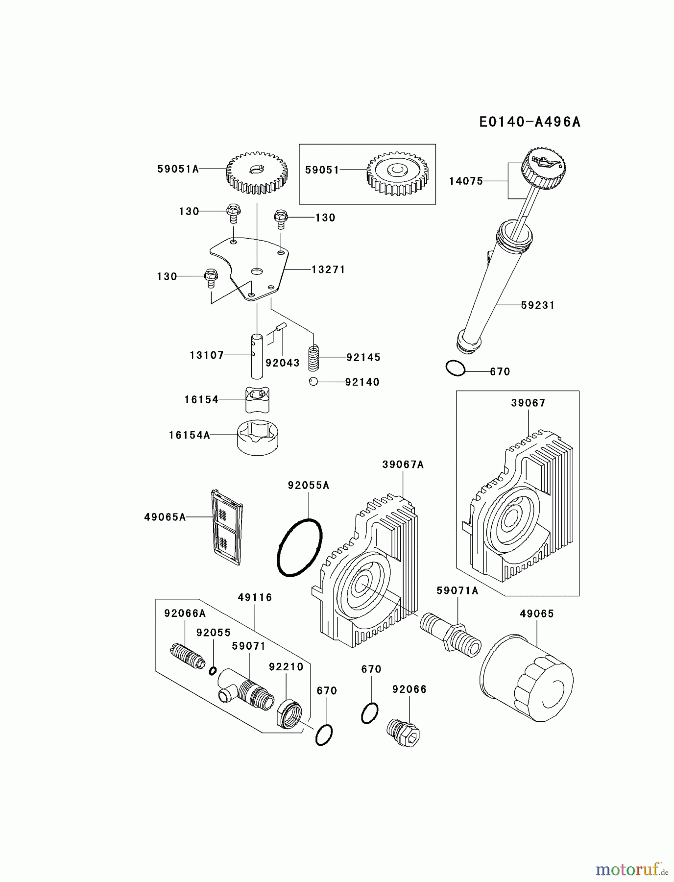  Kawasaki Motoren Motoren Vertikal FH641V - DS25 bis FS481V - BS13 FH721V-CS10 - Kawasaki FH721V 4-Stroke Engine LUBRICATION-EQUIPMENT