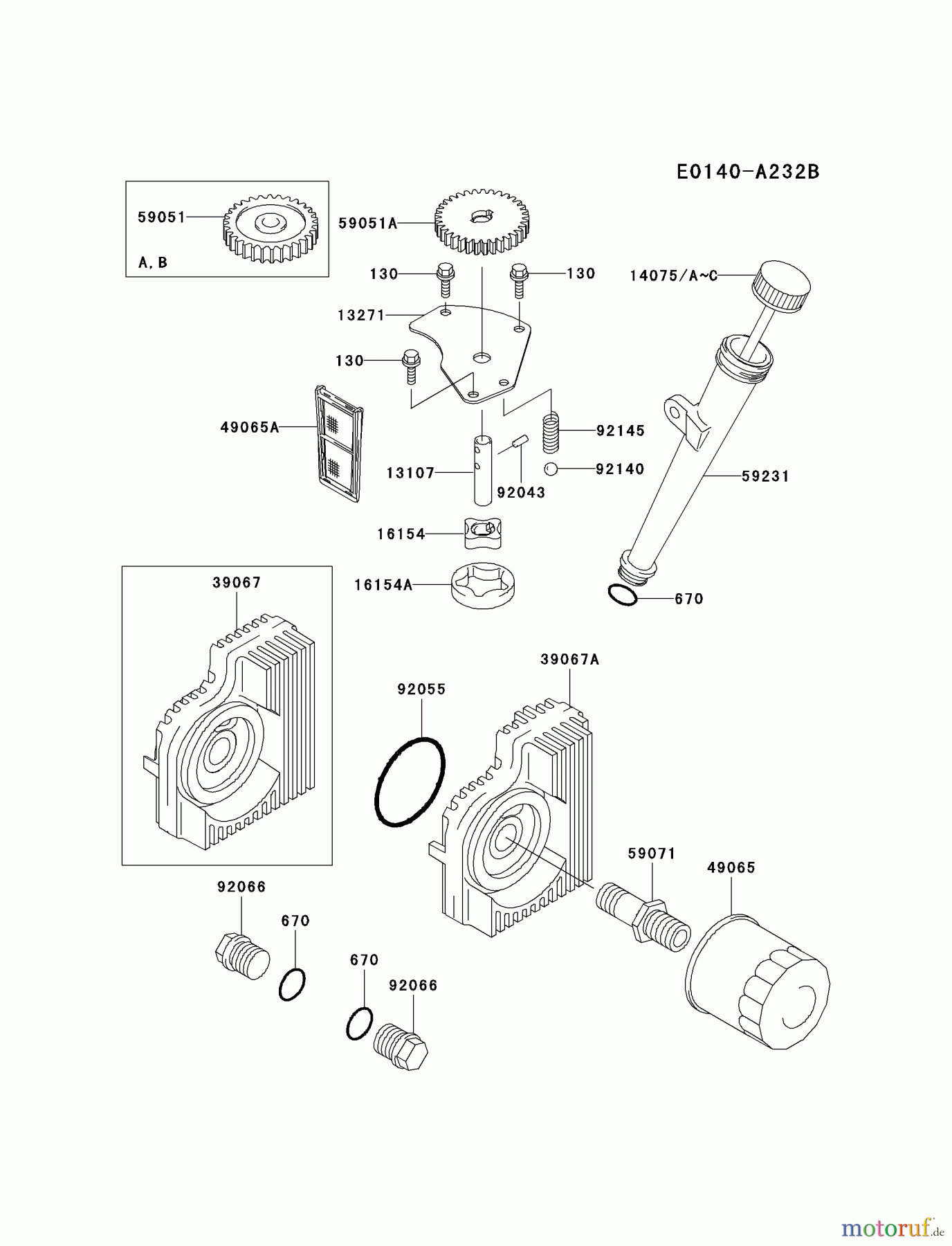  Kawasaki Motoren Motoren Vertikal FH641V - DS25 bis FS481V - BS13 FH721V-BS12 - Kawasaki FH721V 4-Stroke Engine LUBRICATION-EQUIPMENT