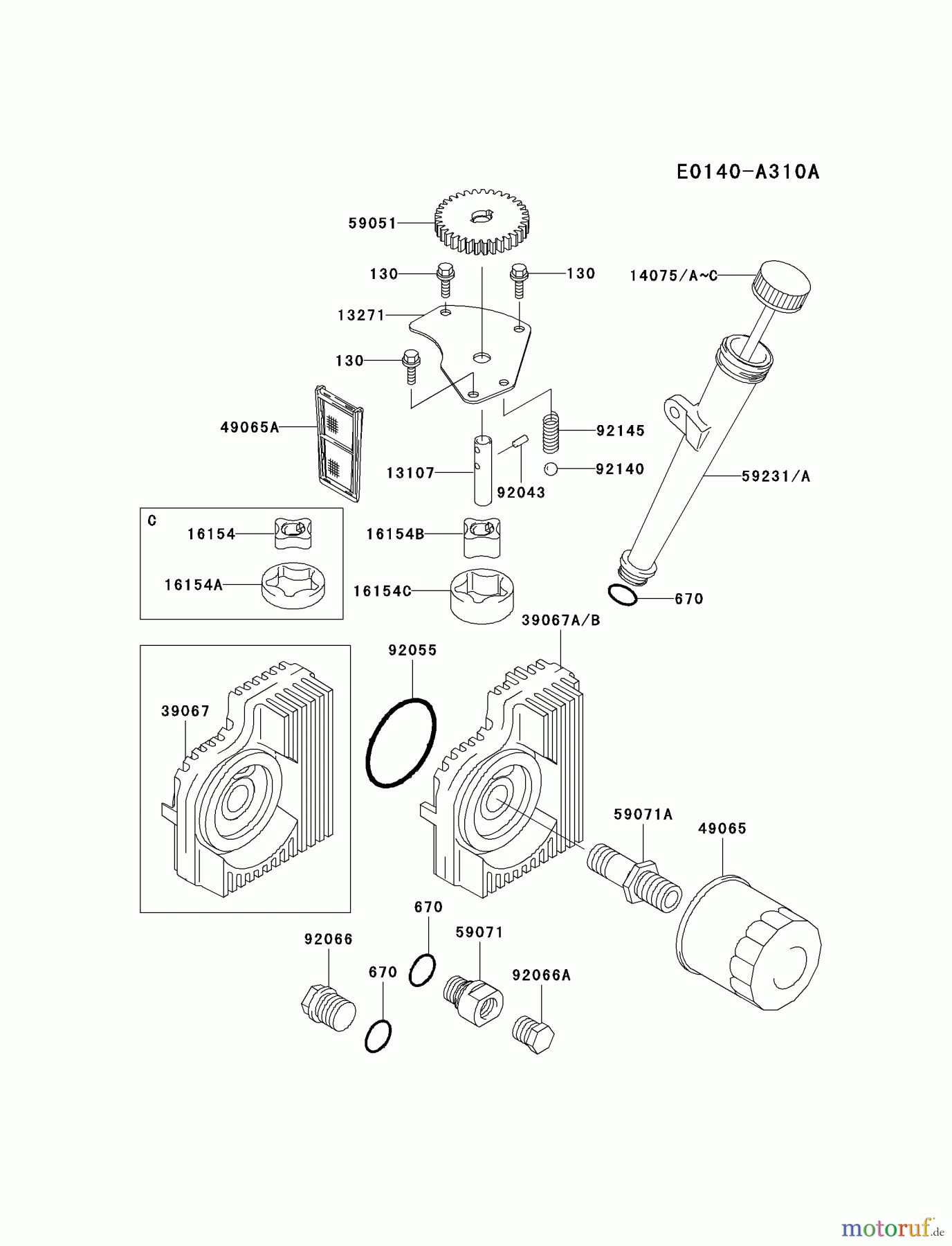  Kawasaki Motoren Motoren Vertikal FH641V - DS25 bis FS481V - BS13 FH721V-DS09 - Kawasaki FH721V 4-Stroke Engine LUBRICATION-EQUIPMENT