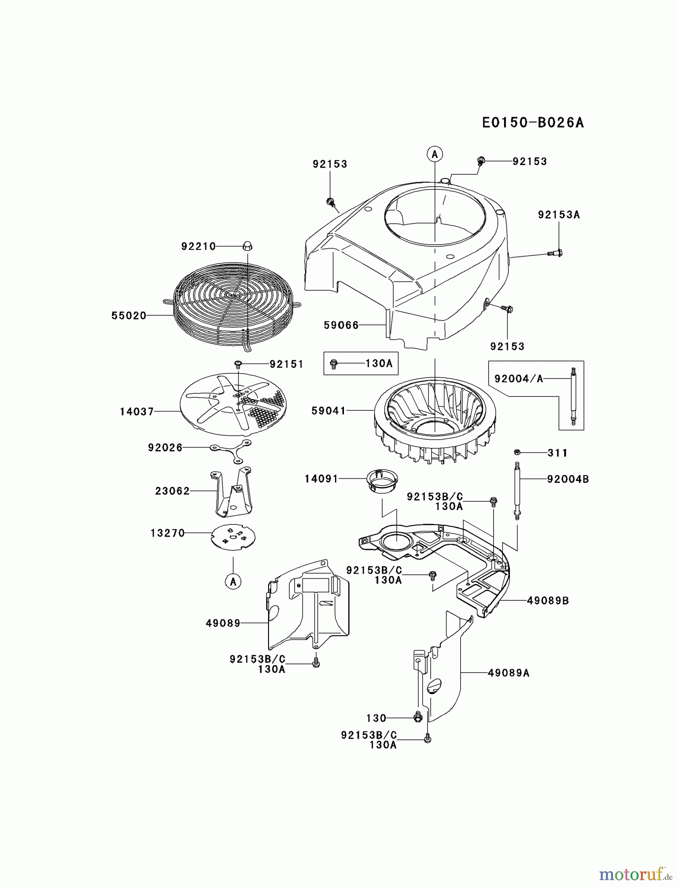  Kawasaki Motoren Motoren Vertikal FH641V - DS25 bis FS481V - BS13 FH721V-DS24 - Kawasaki FH721V 4-Stroke Engine COOLING-EQUIPMENT