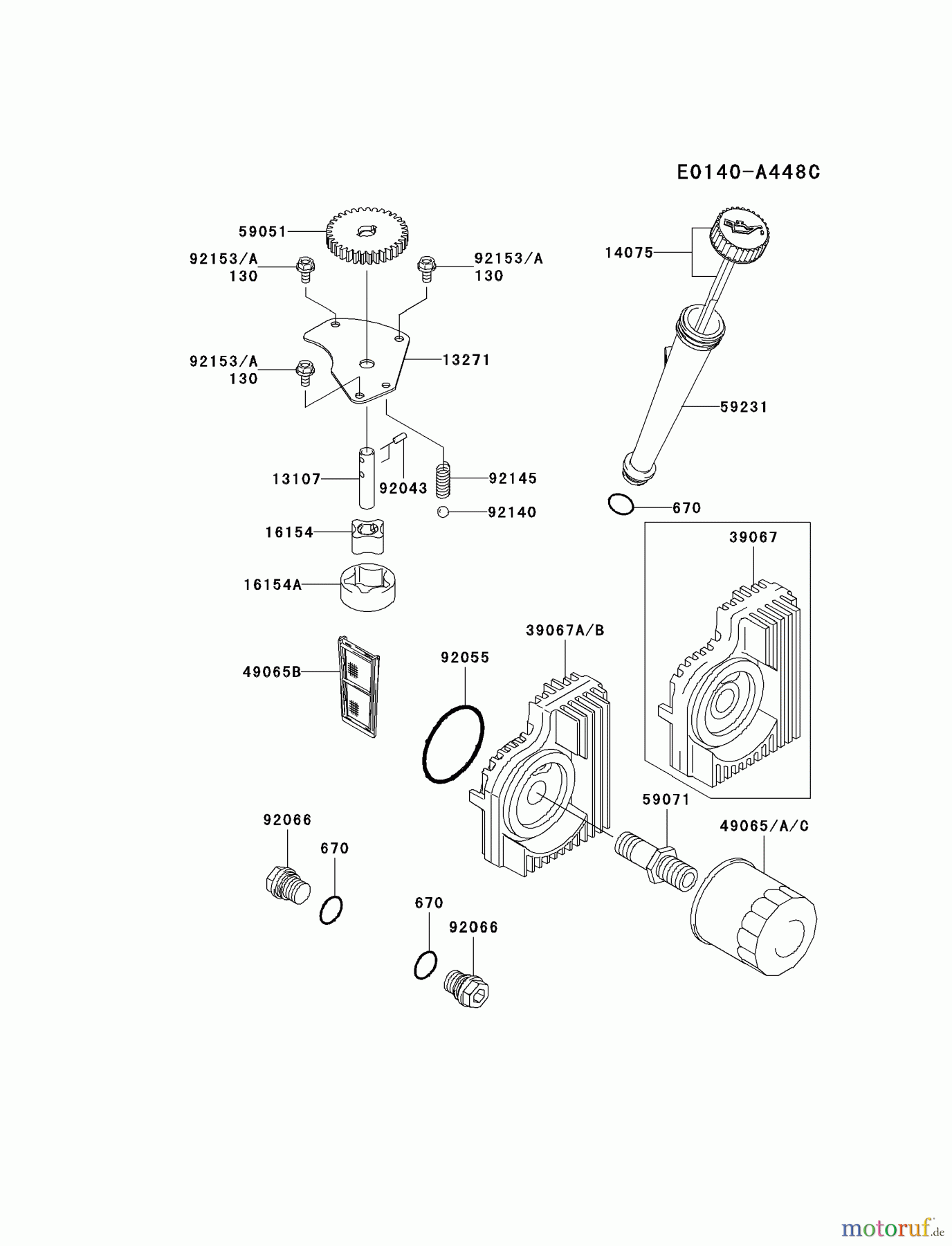  Kawasaki Motoren Motoren Vertikal FH641V - DS25 bis FS481V - BS13 FH721V-FS01 - Kawasaki FH721V 4-Stroke Engine LUBRICATION-EQUIPMENT