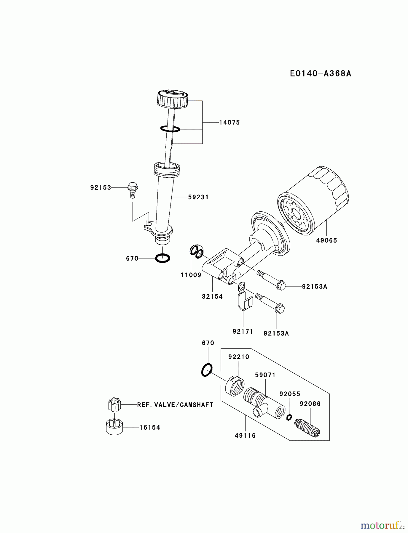  Kawasaki Motoren Motoren Vertikal FH641V - DS25 bis FS481V - BS13 FJ180V-AS22 - Kawasaki FJ180V 4-Stroke Engine LUBRICATION-EQUIPMENT