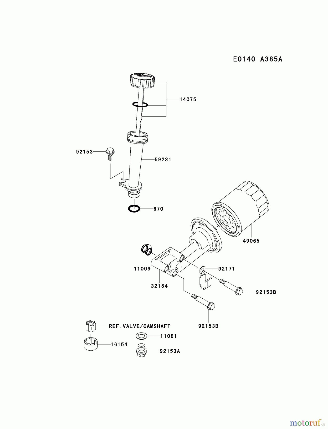  Kawasaki Motoren Motoren Vertikal FH641V - DS25 bis FS481V - BS13 FJ180V-AS25 - Kawasaki FJ180V 4-Stroke Engine LUBRICATION-EQUIPMENT