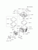 Kawasaki Motoren FH641V - DS25 bis FS481V - BS13 FJ180V-AM07 - Kawasaki FJ180V 4-Stroke Engine Spareparts CYLINDER/CRANKCASE