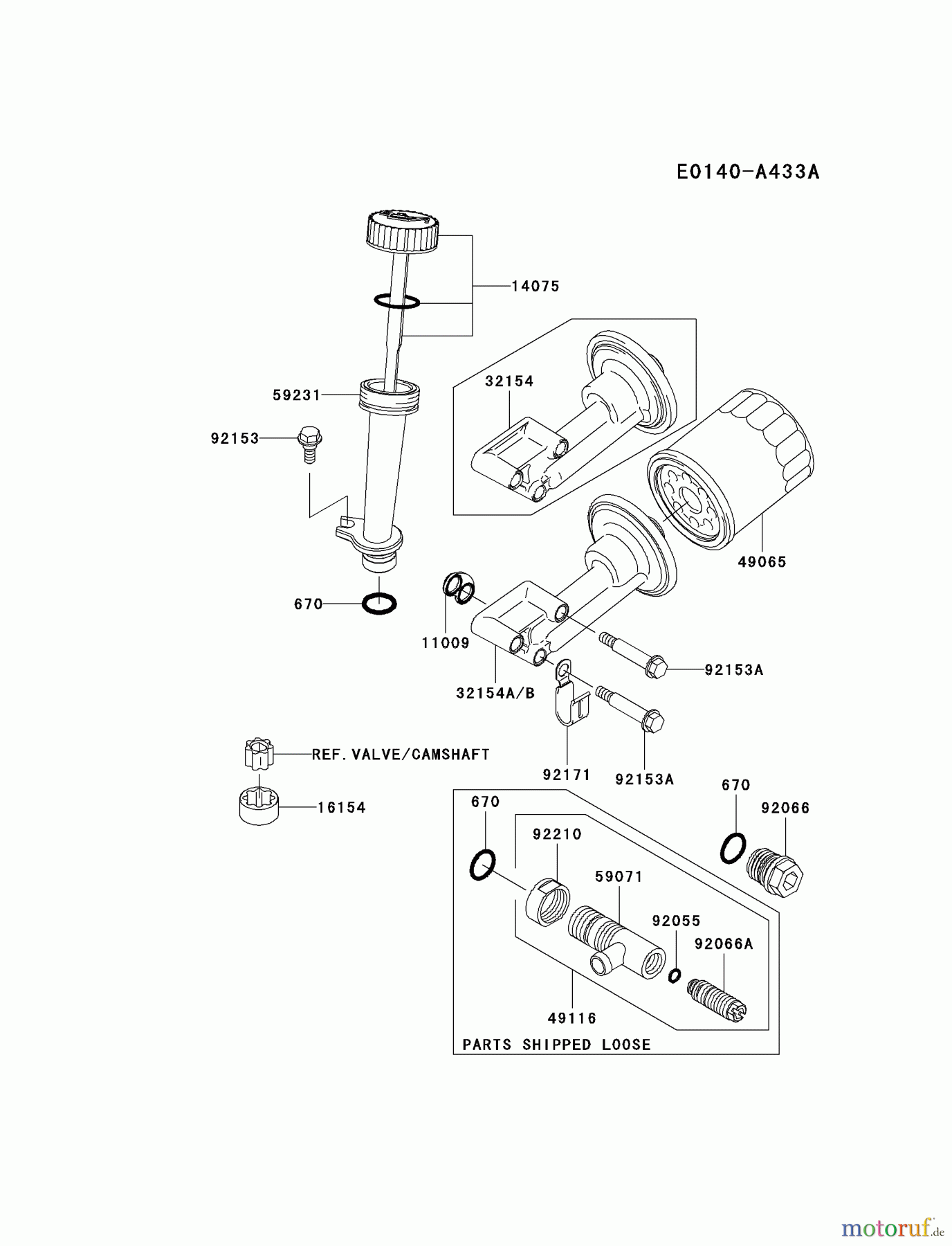  Kawasaki Motoren Motoren Vertikal FH641V - DS25 bis FS481V - BS13 FJ180V-BS16 - Kawasaki FJ180V 4-Stroke Engine LUBRICATION-EQUIPMENT