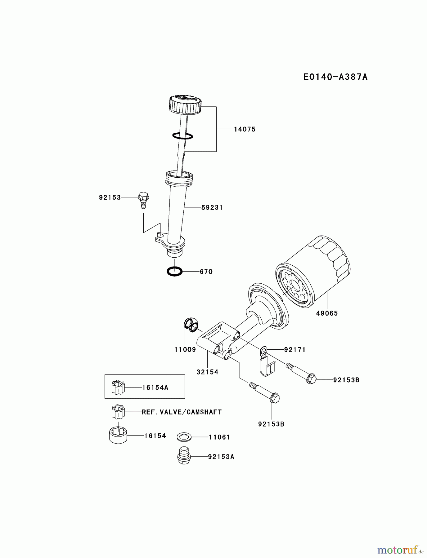  Kawasaki Motoren Motoren Vertikal FH641V - DS25 bis FS481V - BS13 FJ180V-AS19 - Kawasaki FJ180V 4-Stroke Engine LUBRICATION-EQUIPMENT