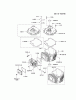 Kawasaki Motoren FH641V - DS25 bis FS481V - BS13 FJ180V-CS23 - Kawasaki FJ180V 4-Stroke Engine Spareparts CYLINDER/CRANKCASE