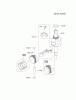 Kawasaki Motoren FH641V - DS25 bis FS481V - BS13 FJ180V-BS30 - Kawasaki FJ180V 4-Stroke Engine Spareparts PISTON/CRANKSHAFT