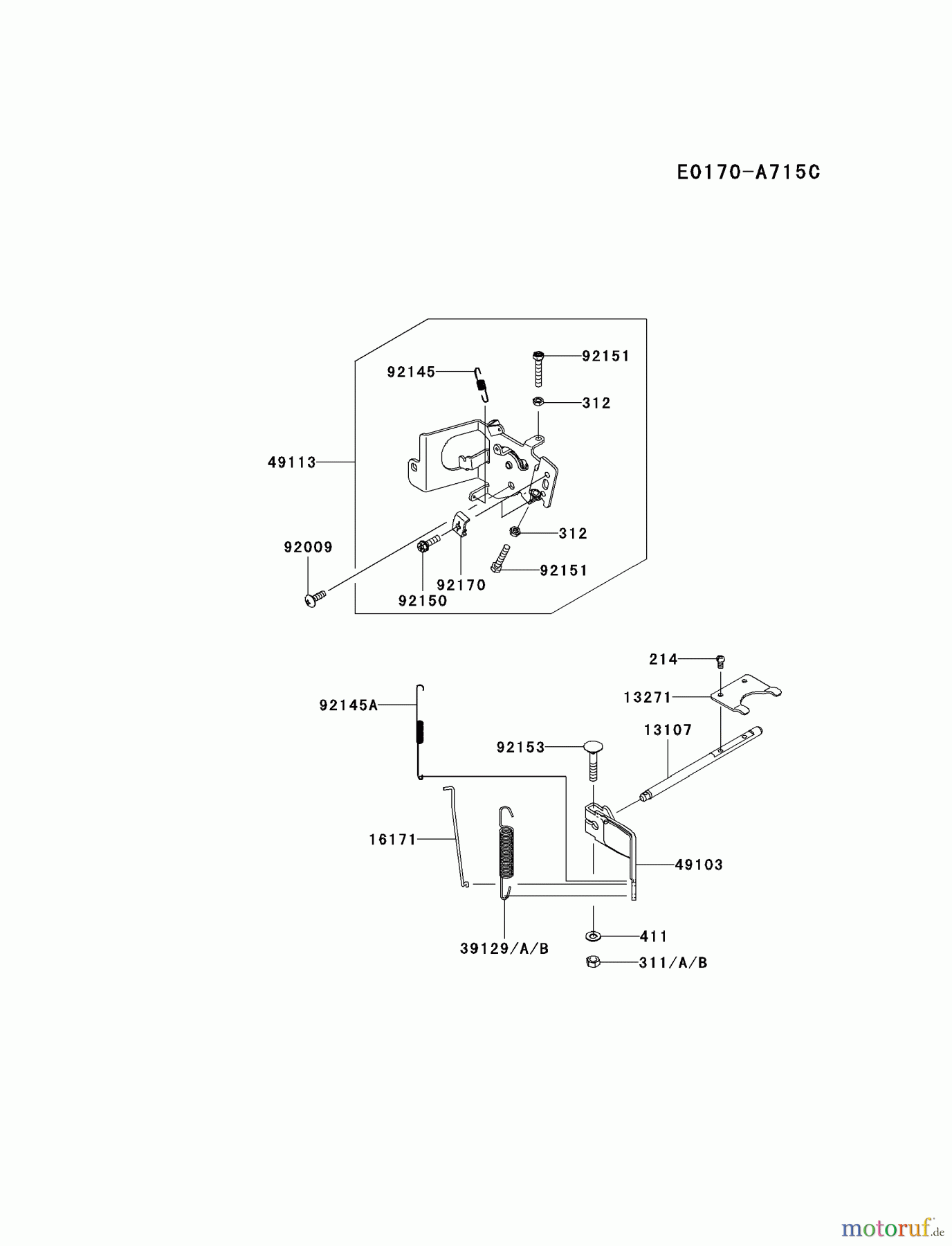  Kawasaki Motoren Motoren Vertikal FH641V - DS25 bis FS481V - BS13 FR541V-BS00 - Kawasaki FR541V 4-Stroke Engine CONTROL-EQUIPMENT