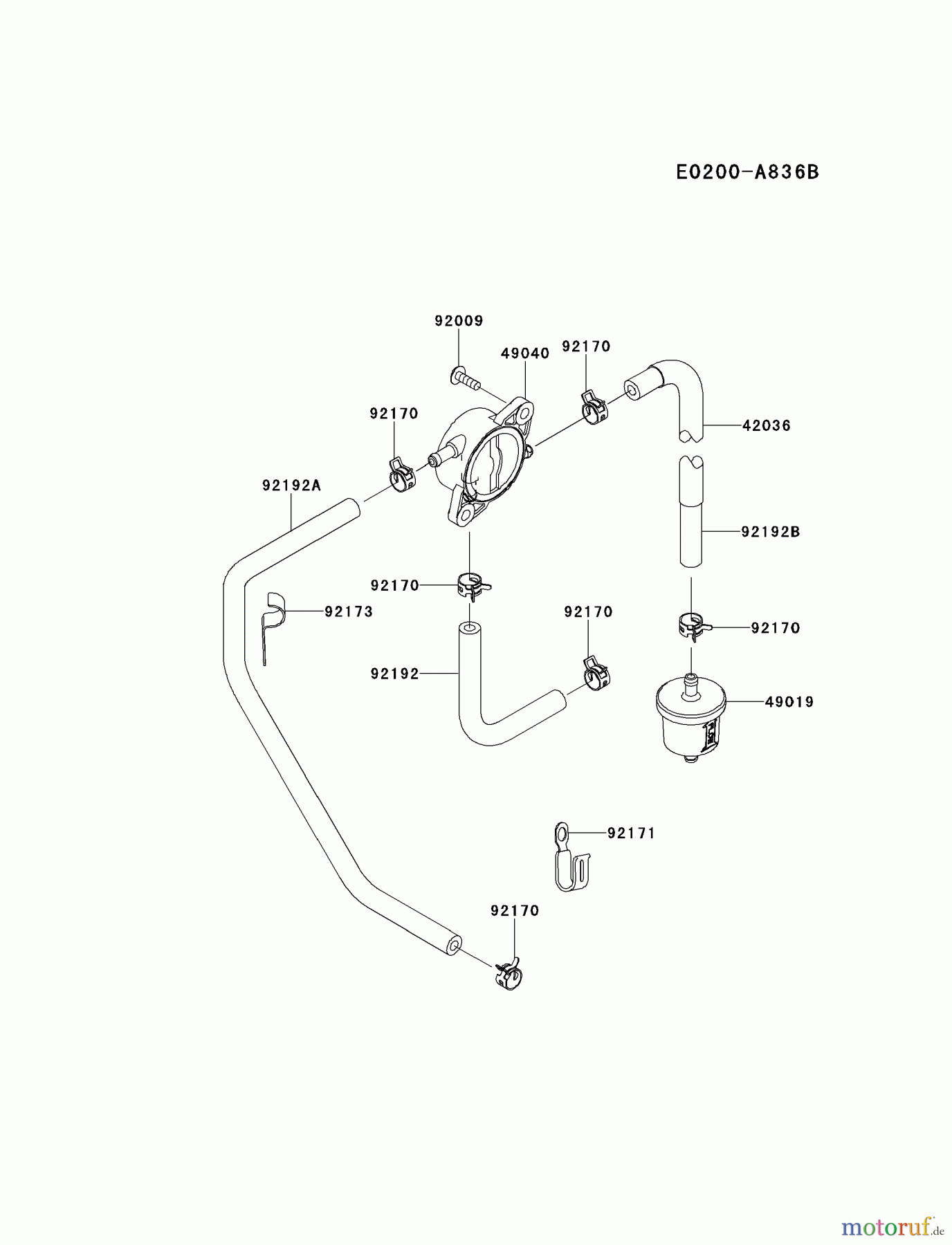  Kawasaki Motoren Motoren Vertikal FH641V - DS25 bis FS481V - BS13 FR600V-AS11 - Kawasaki FR600V 4-Stroke Engine FUEL-TANK/FUEL-VALVE