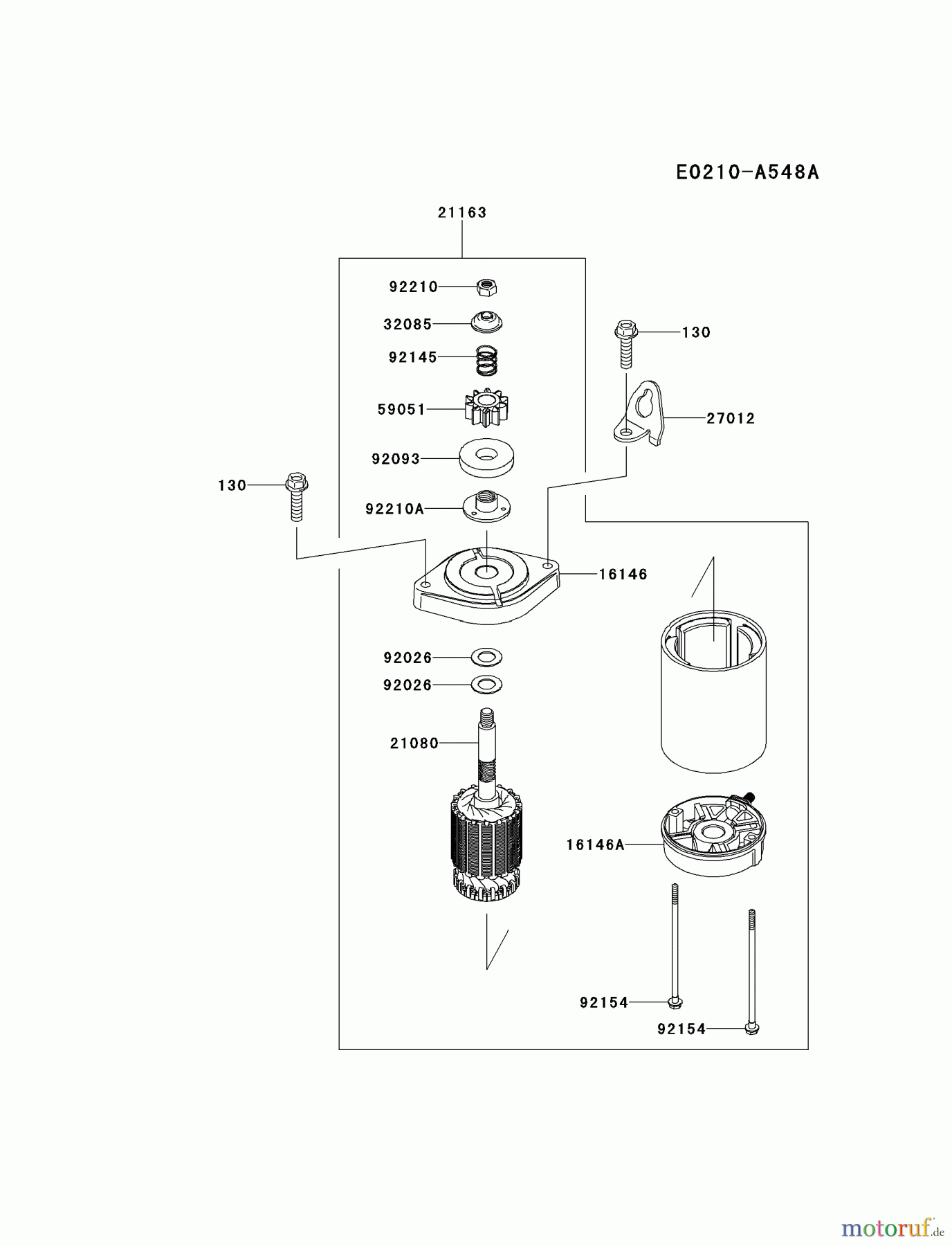  Kawasaki Motoren Motoren Vertikal FH641V - DS25 bis FS481V - BS13 FR600V-BS00 - Kawasaki FR600V 4-Stroke Engine STARTER