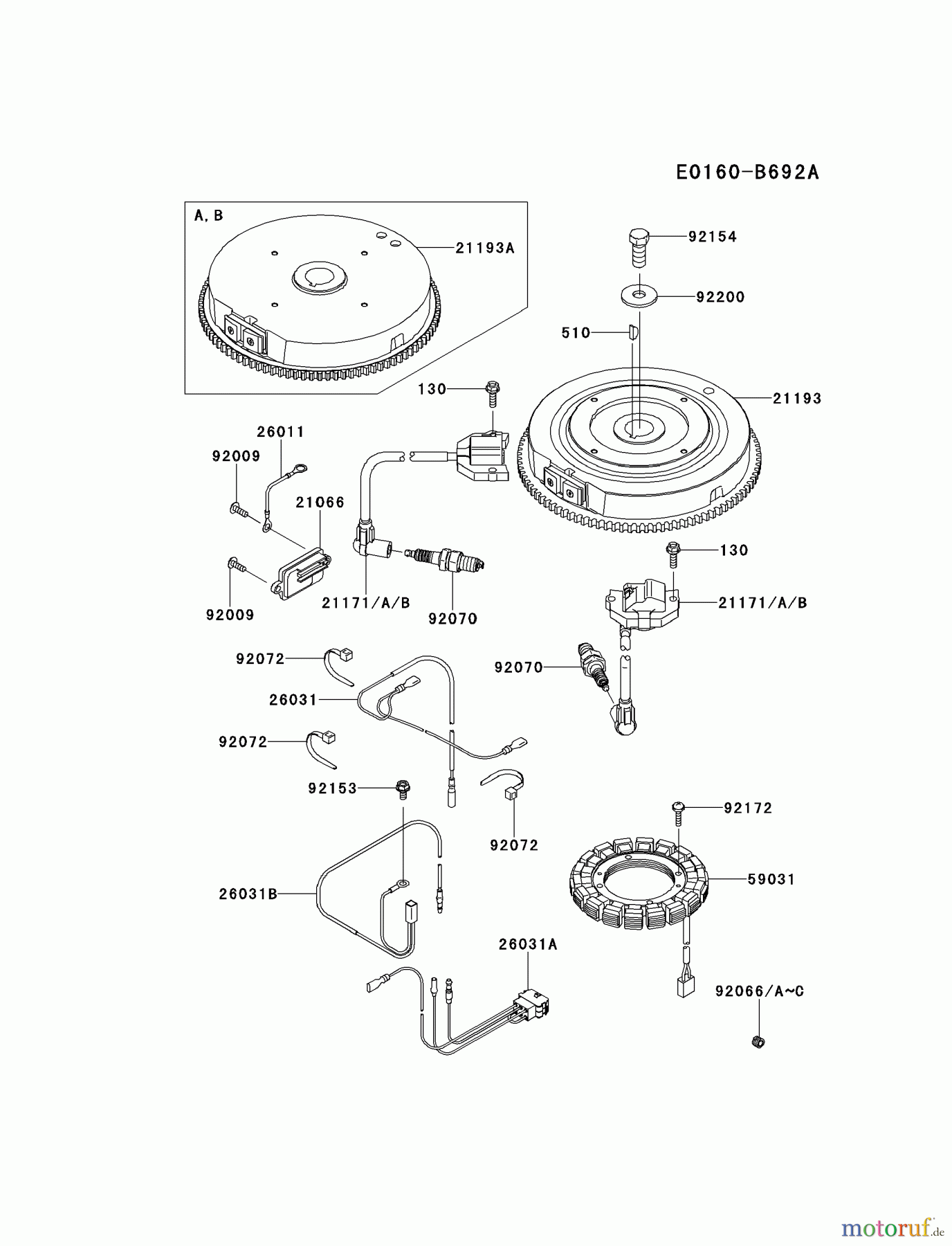  Kawasaki Motoren Motoren Vertikal FH641V - DS25 bis FS481V - BS13 FR600V-CS06 - Kawasaki FR600V 4-Stroke Engine ELECTRIC-EQUIPMENT