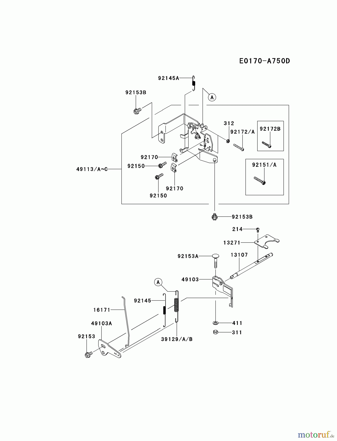  Kawasaki Motoren Motoren Vertikal FH641V - DS25 bis FS481V - BS13 FR651V-DS05 - Kawasaki FR651V 4-Stroke Engine CONTROL-EQUIPMENT