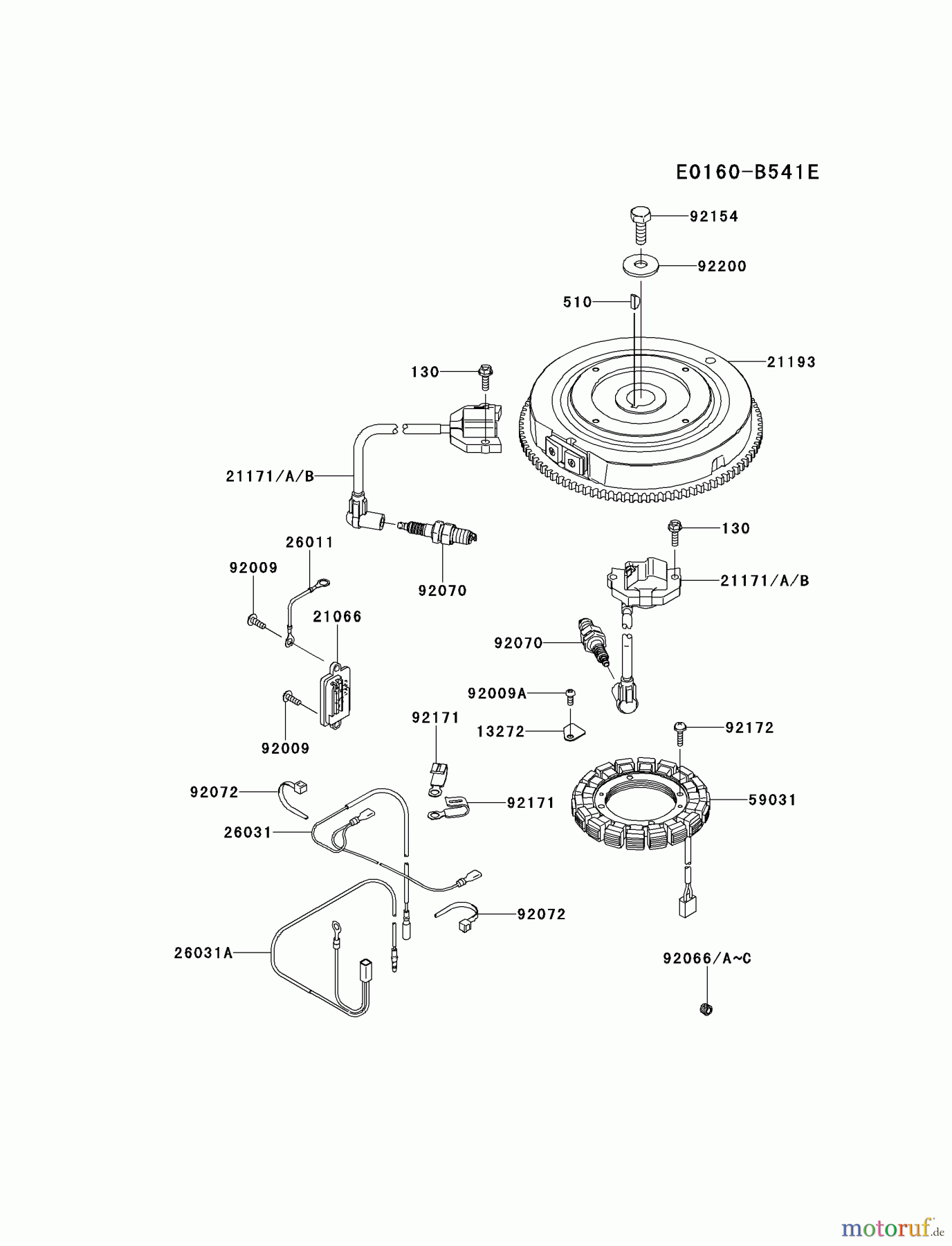  Kawasaki Motoren Motoren Vertikal FH641V - DS25 bis FS481V - BS13 FR651V-CS09 - Kawasaki FR651V 4-Stroke Engine ELECTRIC-EQUIPMENT