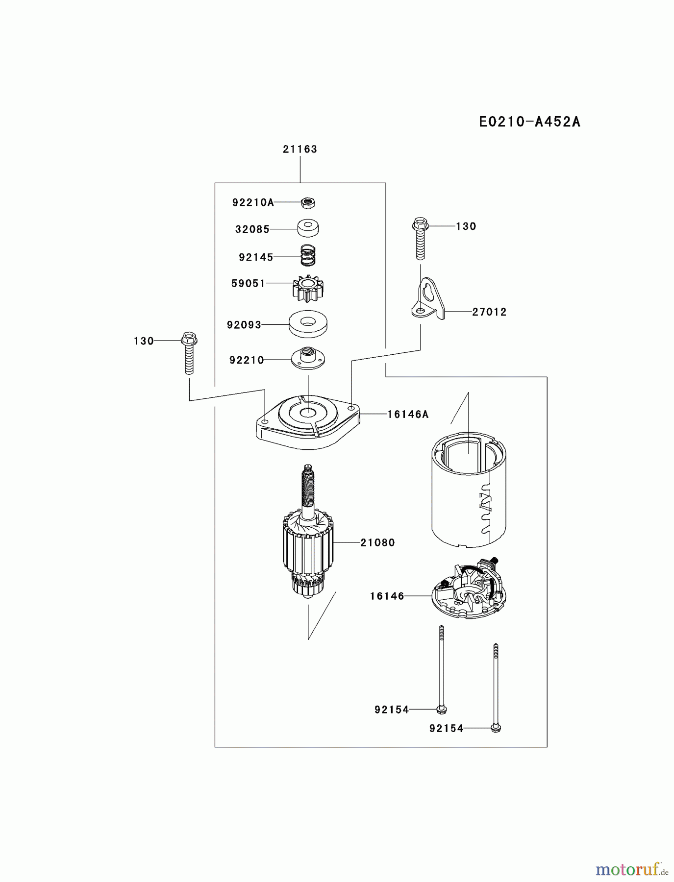  Kawasaki Motoren Motoren Vertikal FH641V - DS25 bis FS481V - BS13 FR651V-AS04 - Kawasaki FR651V 4-Stroke Engine STARTER