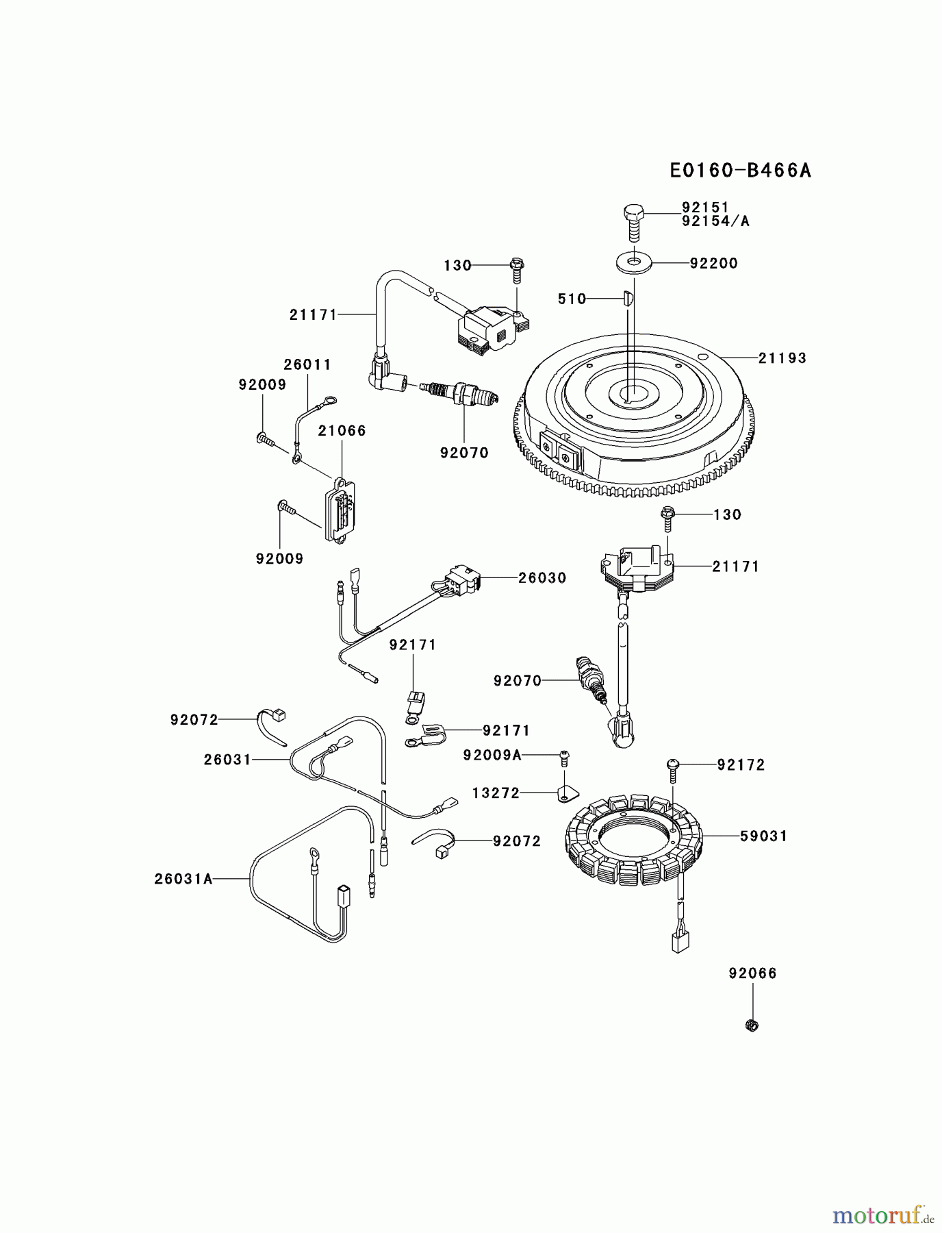  Kawasaki Motoren Motoren Vertikal FH641V - DS25 bis FS481V - BS13 FR691V-BS08 - Kawasaki FR691V 4-Stroke Engine ELECTRIC-EQUIPMENT