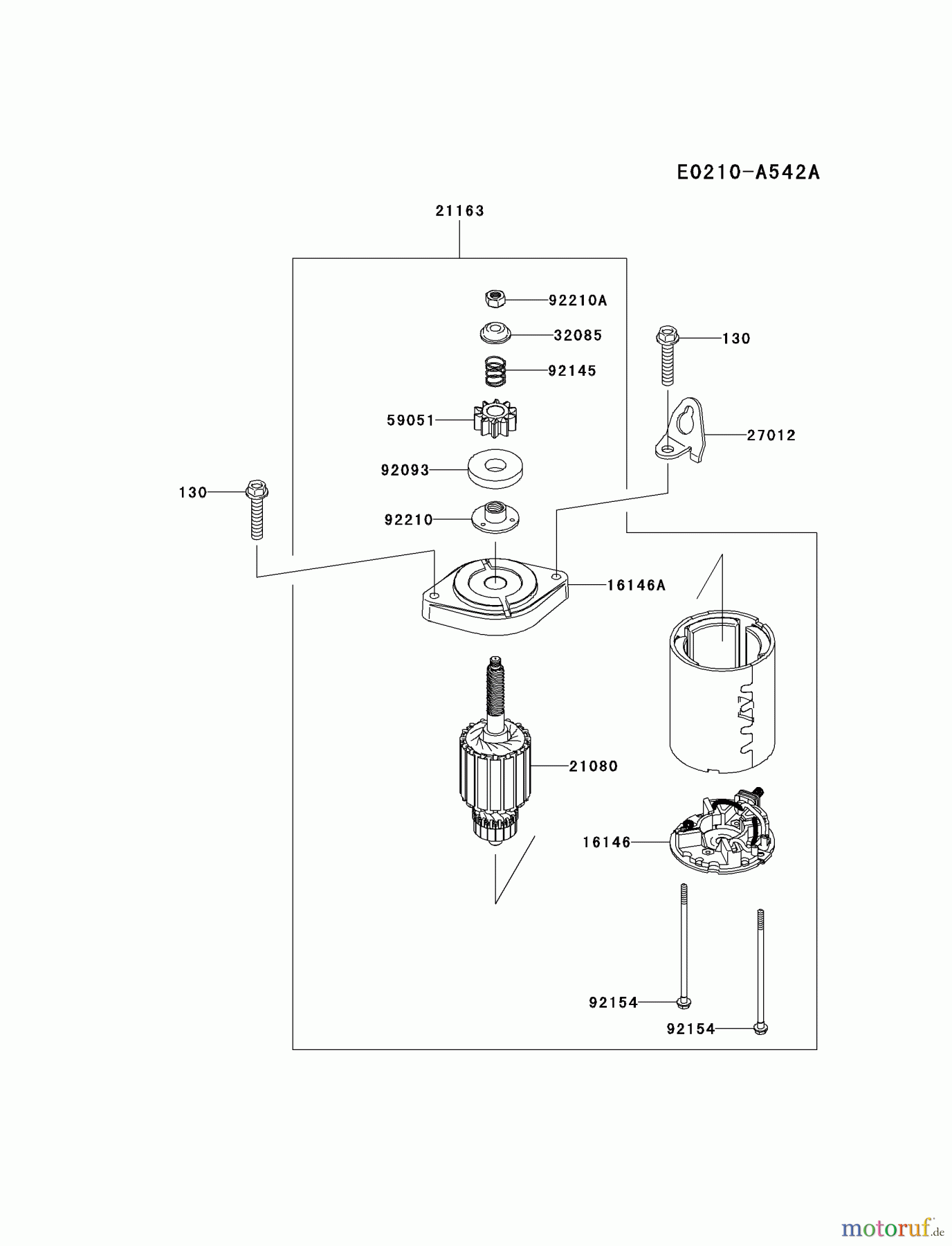  Kawasaki Motoren Motoren Vertikal FH641V - DS25 bis FS481V - BS13 FR691V-BS08 - Kawasaki FR691V 4-Stroke Engine STARTER