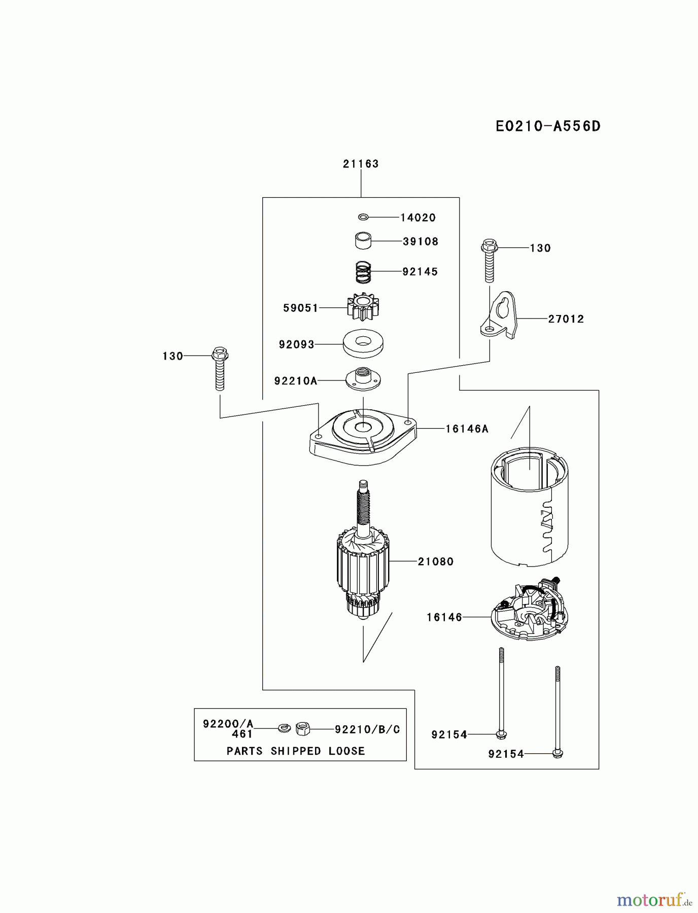  Kawasaki Motoren Motoren Vertikal FH641V - DS25 bis FS481V - BS13 FR691V-BS14 - Kawasaki FR691V 4-Stroke Engine STARTER(?R691VB19464)