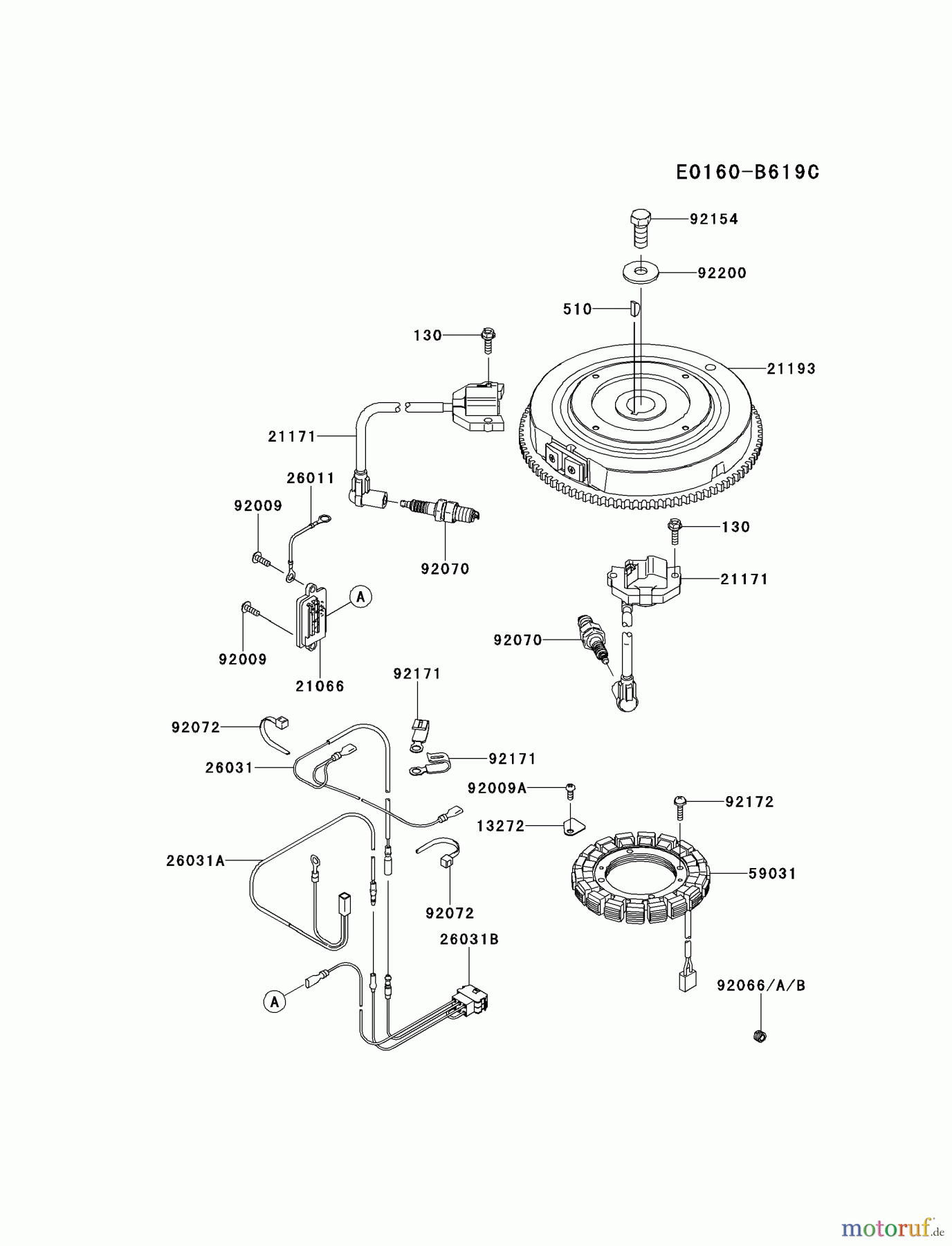  Kawasaki Motoren Motoren Vertikal FH641V - DS25 bis FS481V - BS13 FR691V-BS17 - Kawasaki FR691V 4-Stroke Engine ELECTRIC-EQUIPMENT