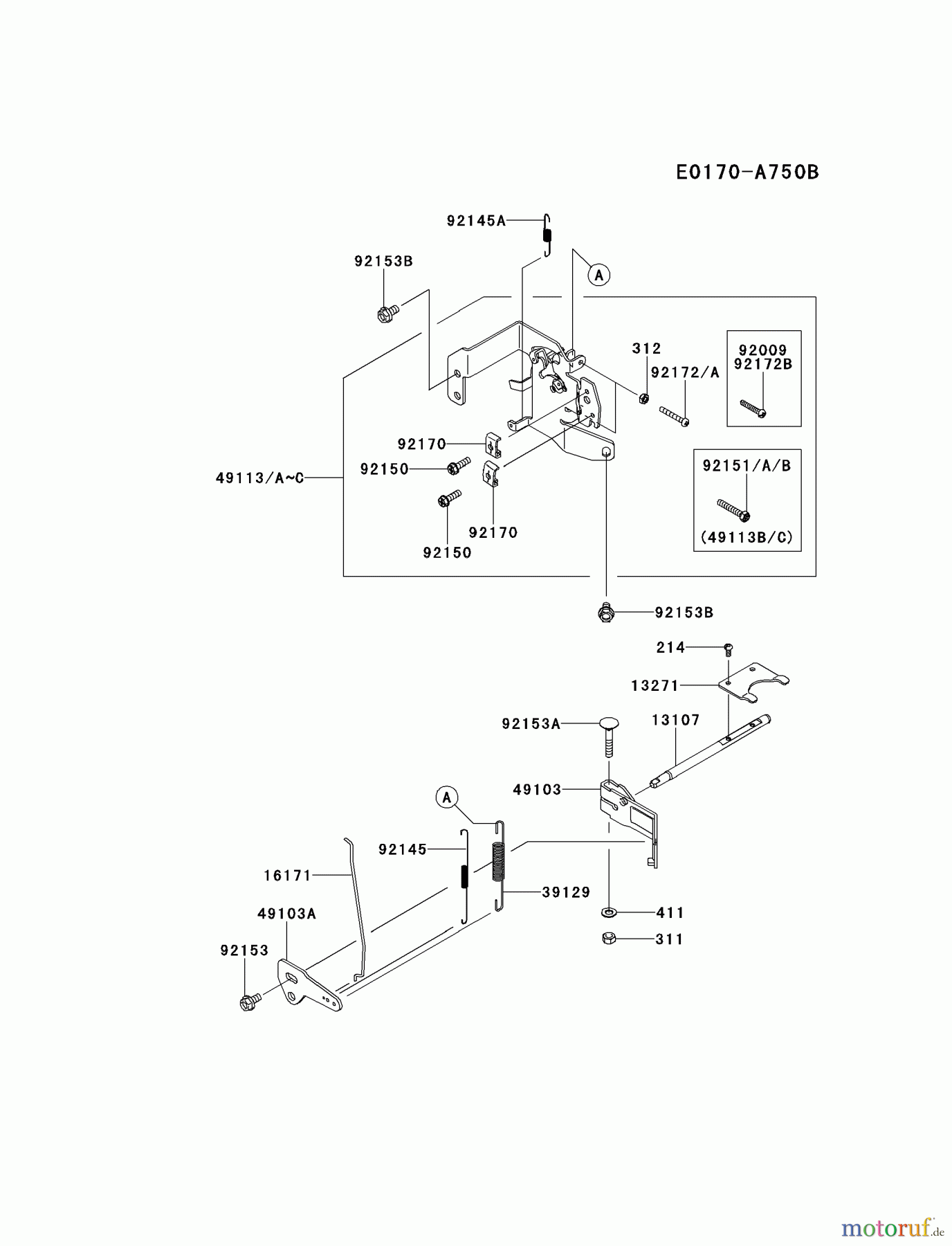  Kawasaki Motoren Motoren Vertikal FH641V - DS25 bis FS481V - BS13 FR691V-DS00 - Kawasaki FR691V 4-Stroke Engine CONTROL-EQUIPMENT