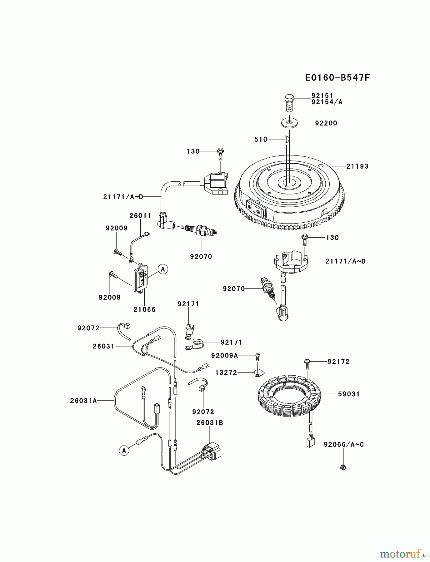  Kawasaki Motoren Motoren Vertikal FH641V - DS25 bis FS481V - BS13 FR691V-BS05 - Kawasaki FR691V 4-Stroke Engine ELECTRIC-EQUIPMENT