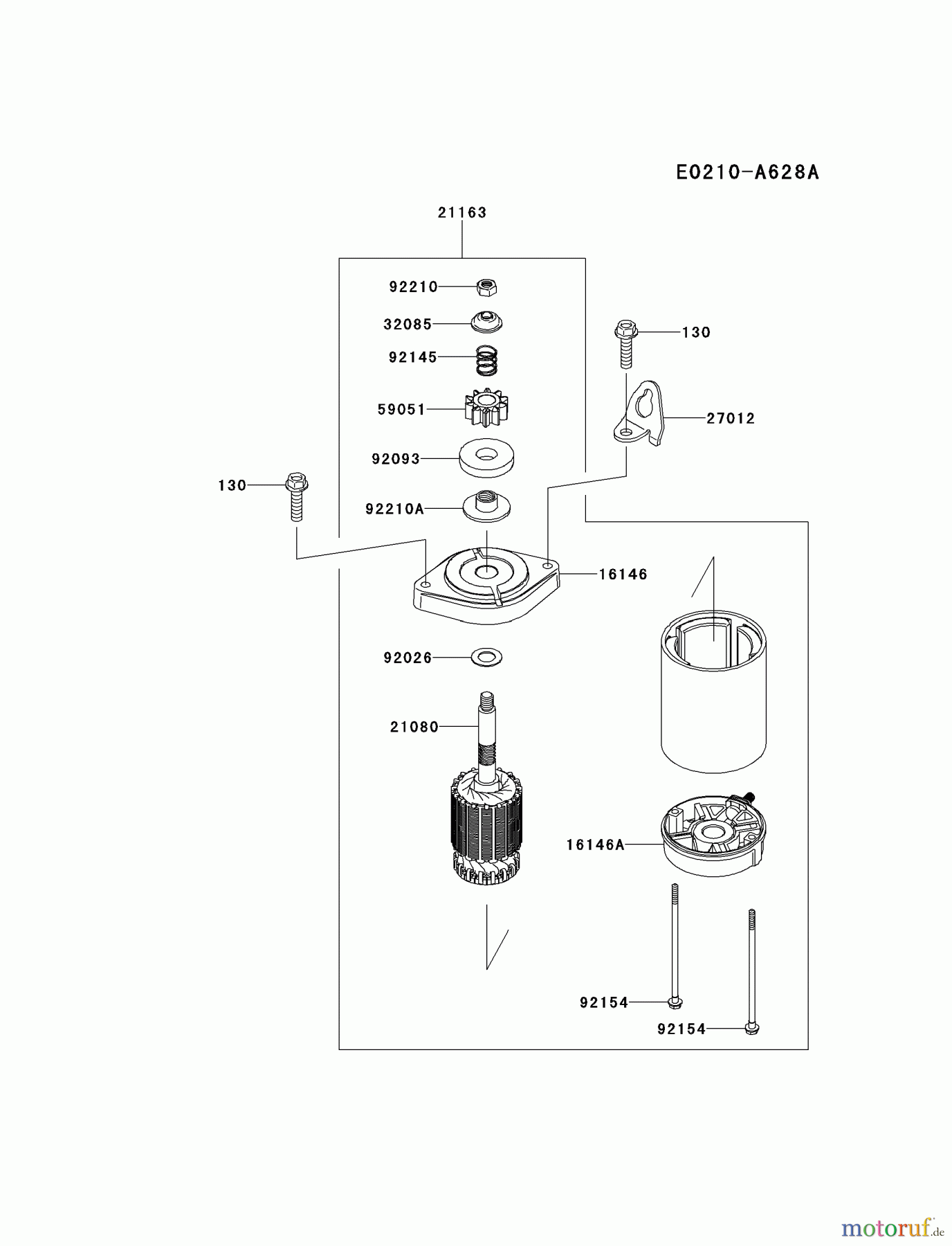  Kawasaki Motoren Motoren Vertikal FH641V - DS25 bis FS481V - BS13 FR691V-AS17 - Kawasaki FR691V 4-Stroke Engine STARTER(FR691VB34931?