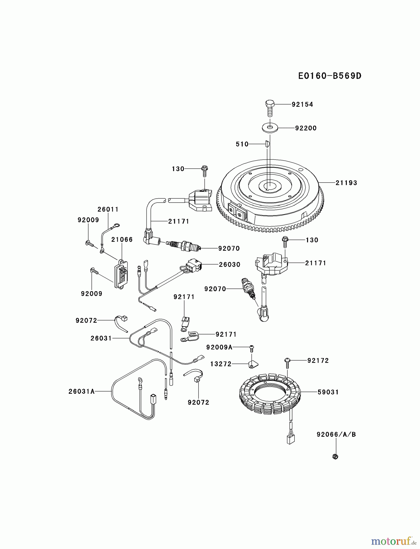  Kawasaki Motoren Motoren Vertikal FH641V - DS25 bis FS481V - BS13 FR691V-AS19 - Kawasaki FR691V 4-Stroke Engine ELECTRIC-EQUIPMENT