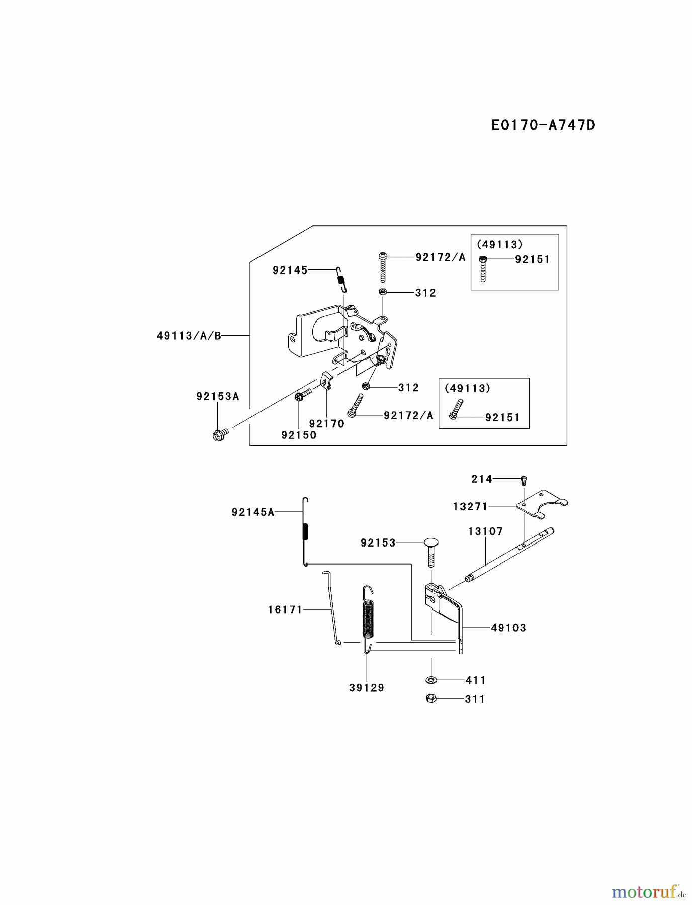  Kawasaki Motoren Motoren Vertikal FH641V - DS25 bis FS481V - BS13 FS481V-AS21 - Kawasaki FS481V 4-Stroke Engine CONTROL-EQUIPMENT