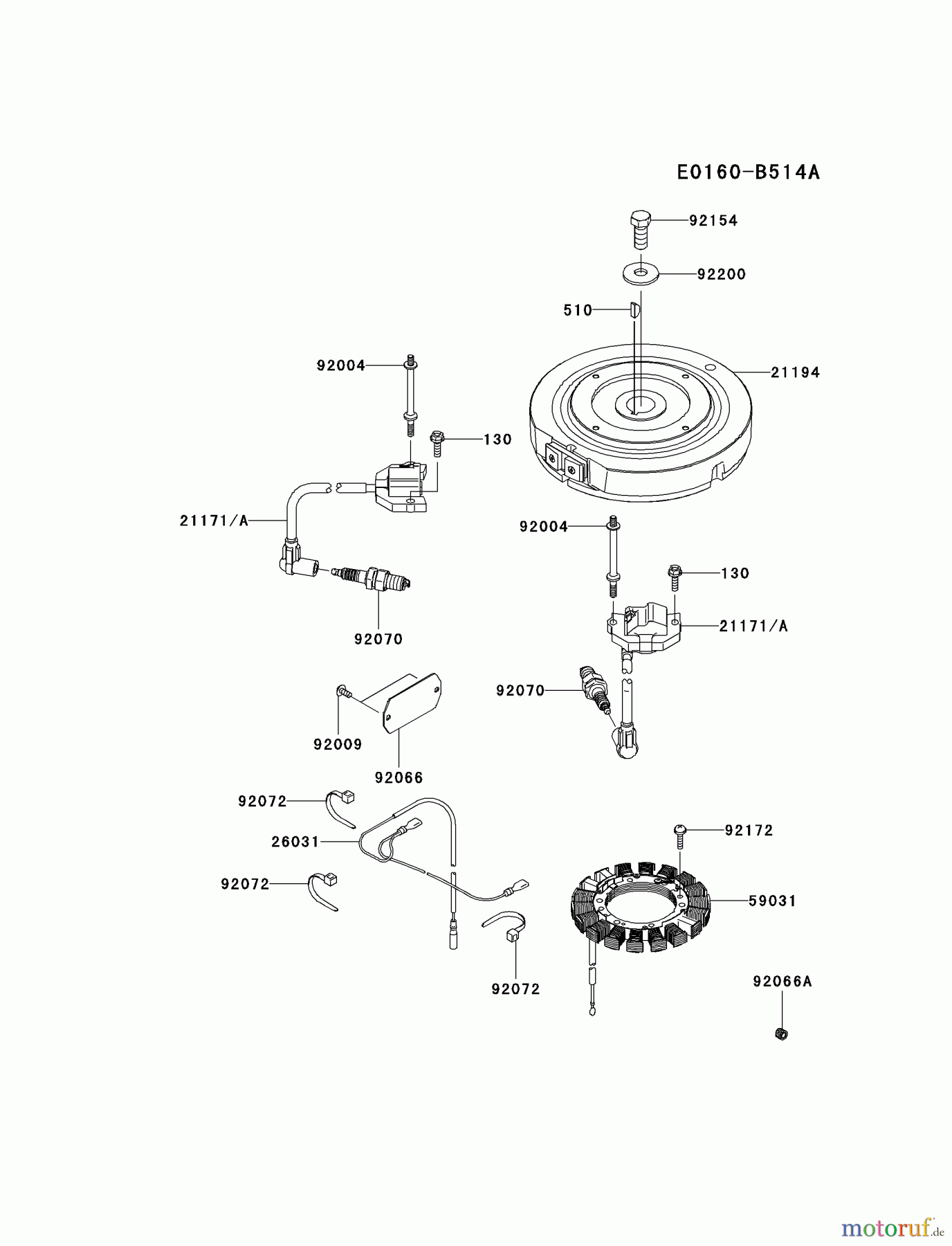  Kawasaki Motoren Motoren Vertikal FH641V - DS25 bis FS481V - BS13 FS481V-BS11 - Kawasaki FS481V 4-Stroke Engine ELECTRIC-EQUIPMENT