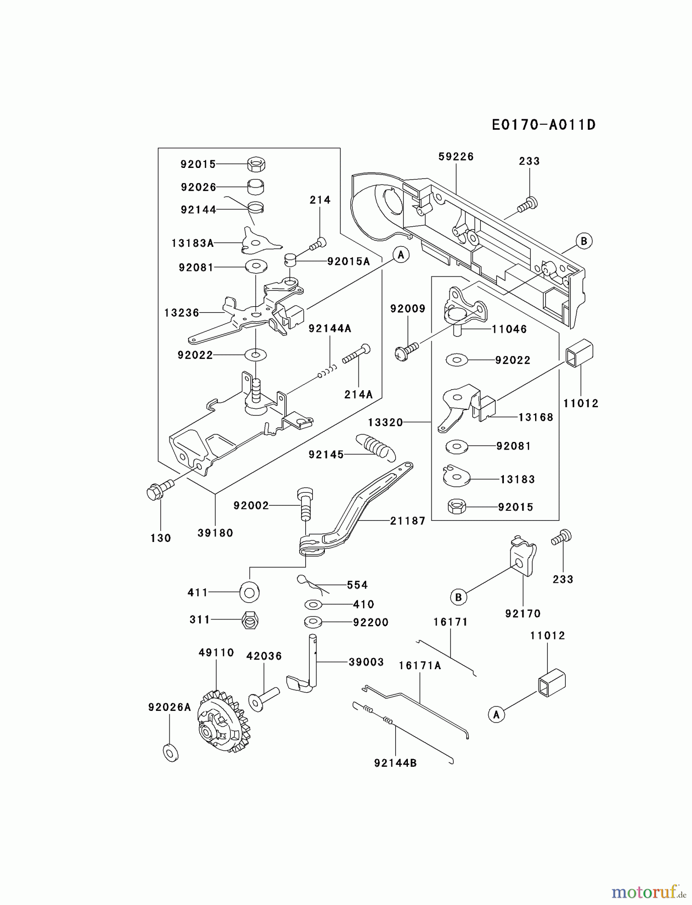  Kawasaki Motoren Motoren, Horizontal FE350D-AS14 - Kawasaki FE350D 4-Stroke Engine CONTROL-EQUIPMENT