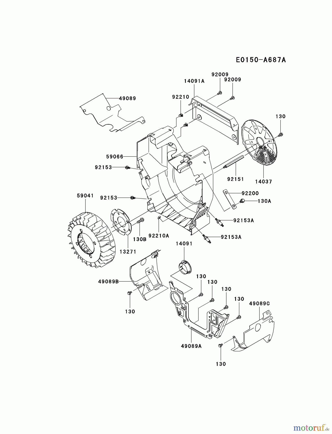  Kawasaki Motoren Motoren, Horizontal FH770D-AS04 - Kawasaki FH770D 4-Stroke Engine COOLING-EQUIPMENT