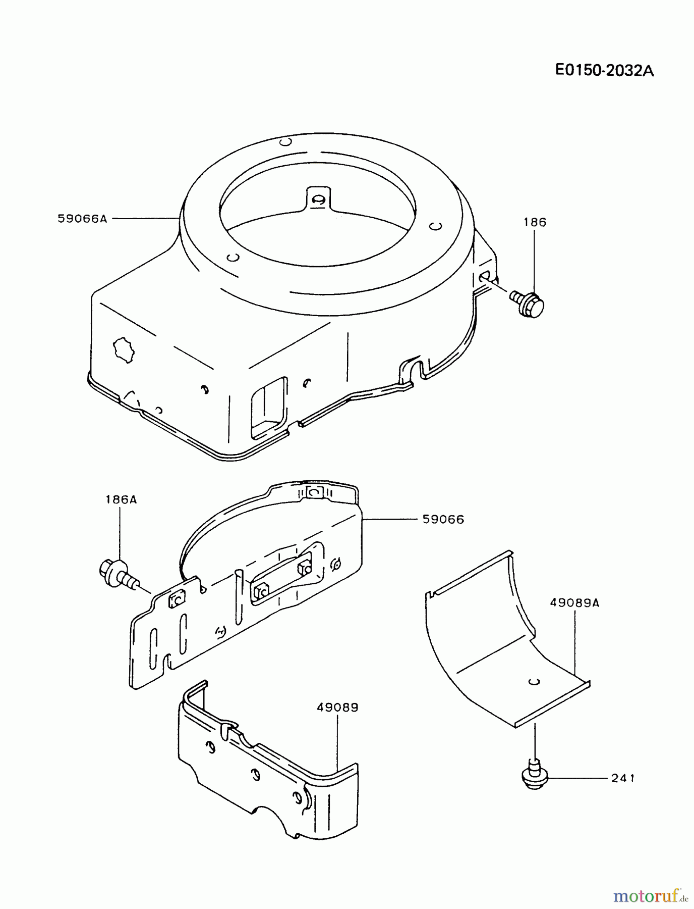  Kawasaki Motoren Motoren Vertikal FA210V - AS02 bis FH641V - DS24 FA210V-AS02 - Kawasaki FA210V 4-Stroke Engine COOLING-EQUIPMENT