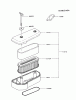 Kawasaki Motoren FA210V - AS02 bis FH641V - DS24 FB460V-BS23 - Kawasaki FB460V 4-Stroke Engine Spareparts AIR-FILTER/MUFFLER