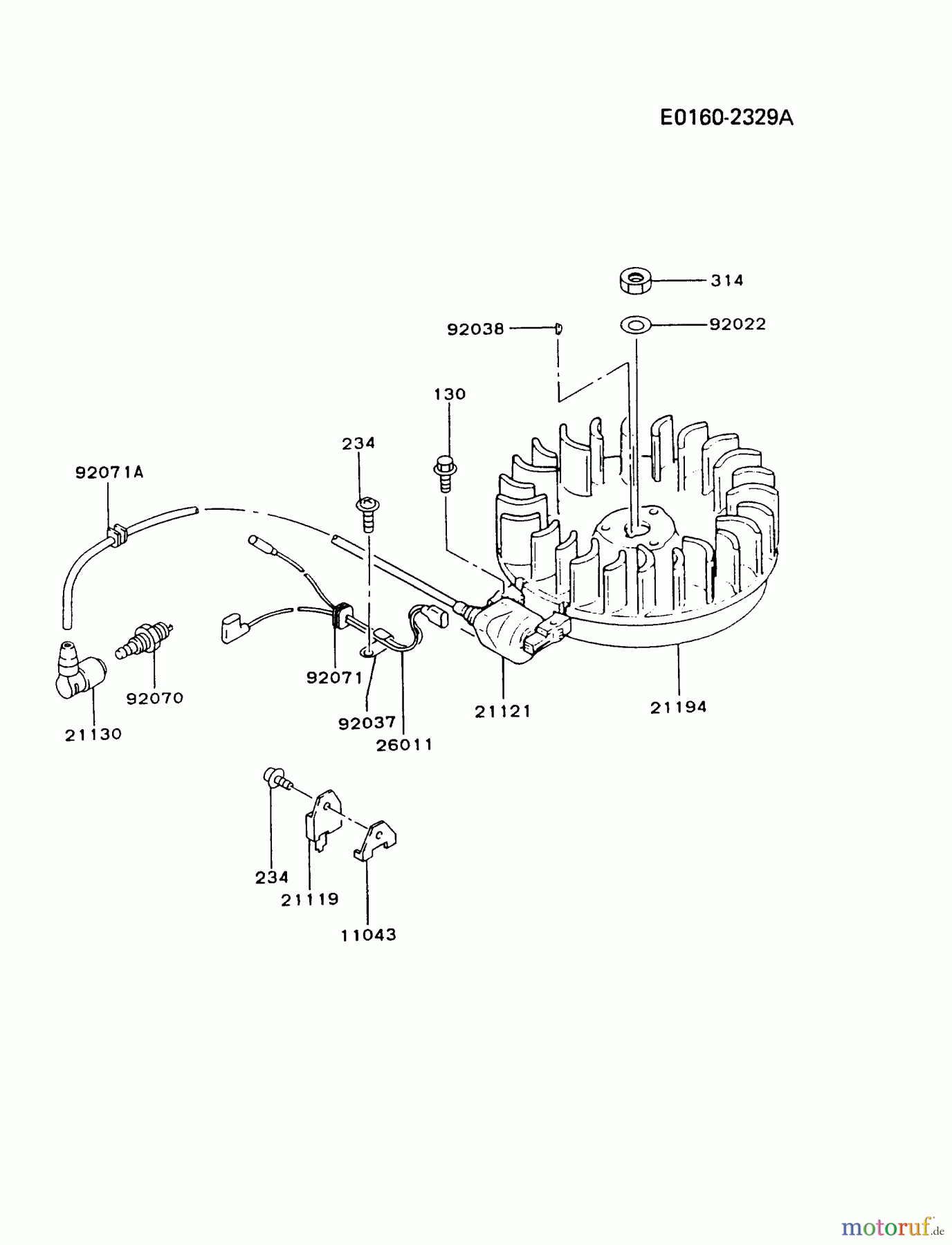  Kawasaki Motoren Motoren Vertikal FA210V - AS02 bis FH641V - DS24 FB460V-CS20 - Kawasaki FB460V 4-Stroke Engine ELECTRIC-EQUIPMENT