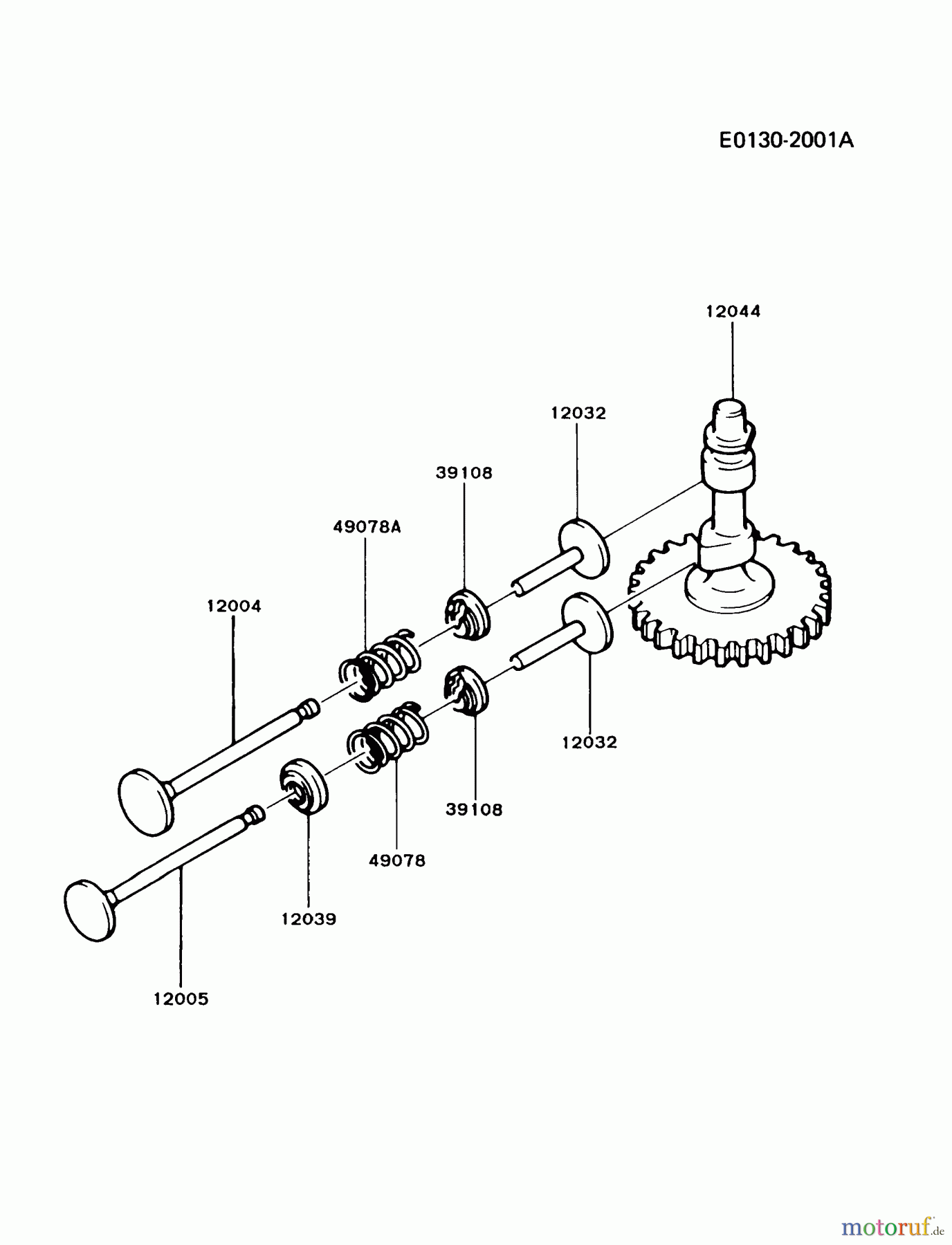  Kawasaki Motoren Motoren Vertikal FA210V - AS02 bis FH641V - DS24 FB460V-BS22 - Kawasaki FB460V 4-Stroke Engine VALVE/CAMSHAFT