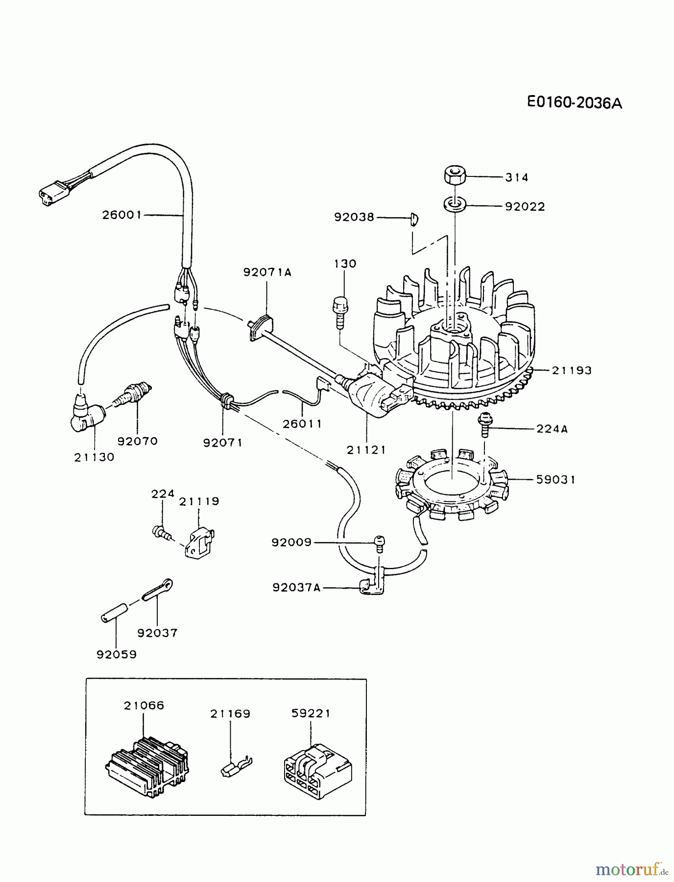  Kawasaki Motoren Motoren Vertikal FA210V - AS02 bis FH641V - DS24 FC290V-AS11 - Kawasaki FC290V 4-Stroke Engine ELECTRIC-EQUIPMENT