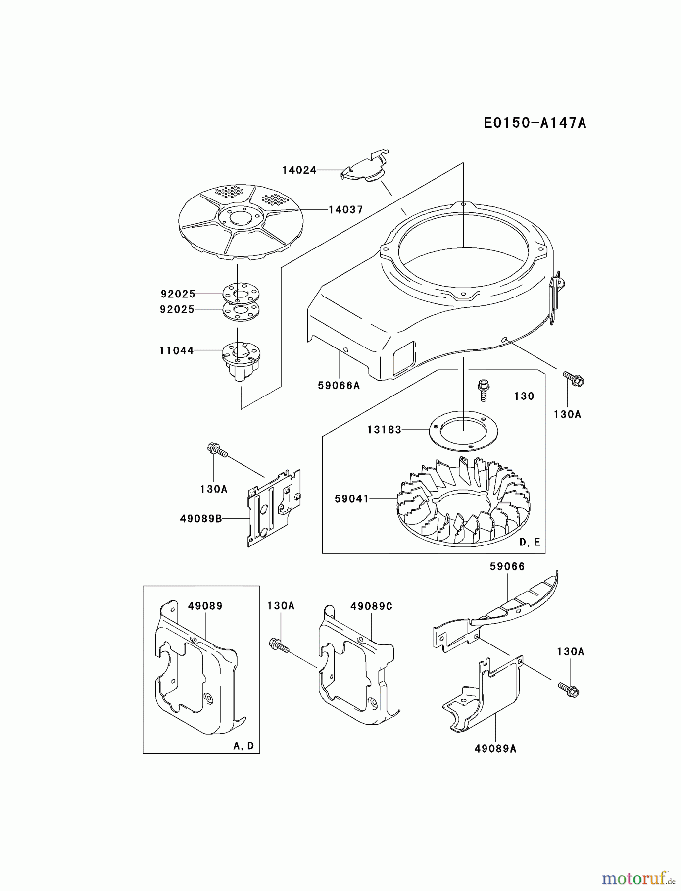  Kawasaki Motoren Motoren Vertikal FA210V - AS02 bis FH641V - DS24 FC290V-DS15 - Kawasaki FC290V 4-Stroke Engine COOLING-EQUIPMENT