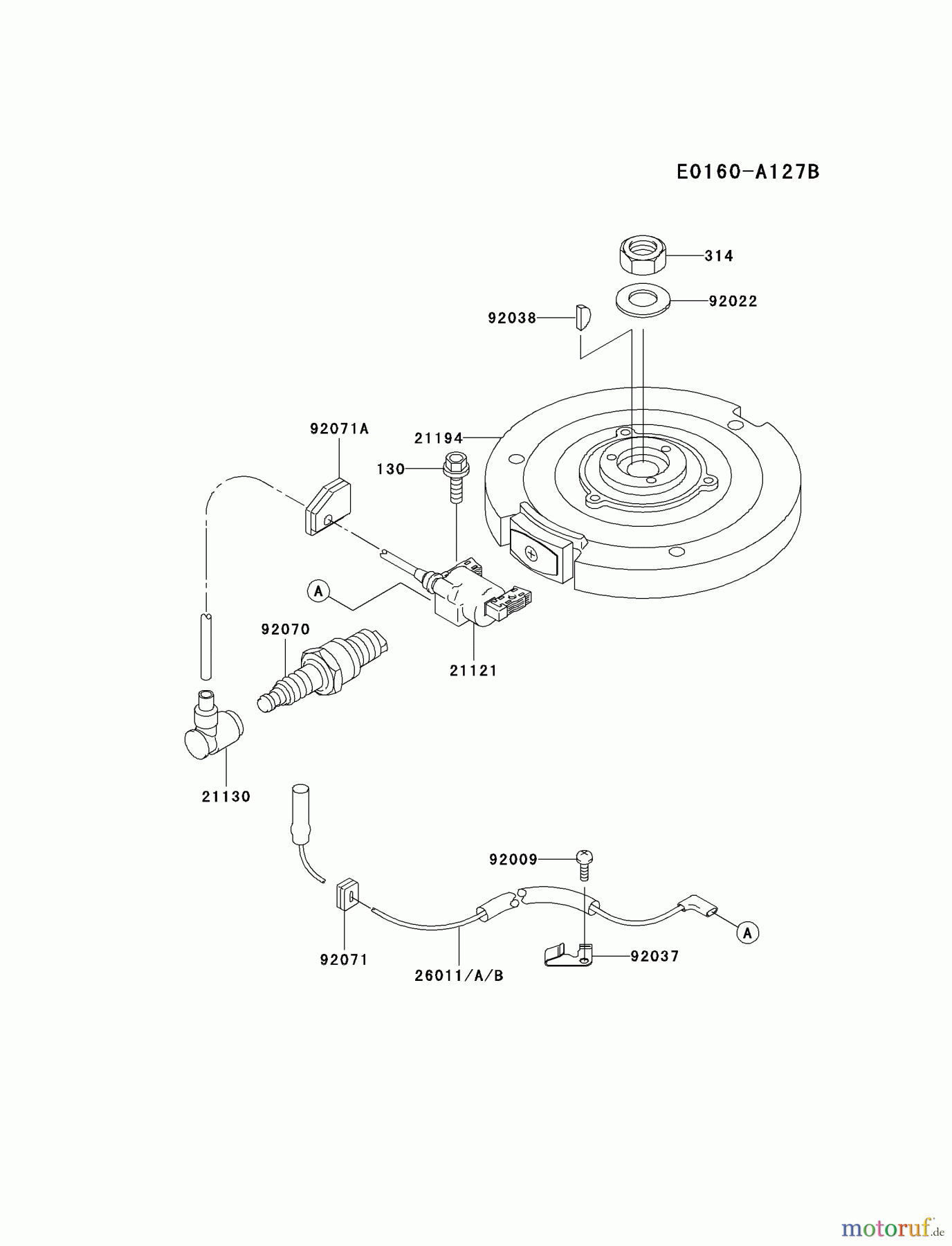  Kawasaki Motoren Motoren Vertikal FA210V - AS02 bis FH641V - DS24 FC290V-ES04 - Kawasaki FC290V 4-Stroke Engine ELECTRIC-EQUIPMENT