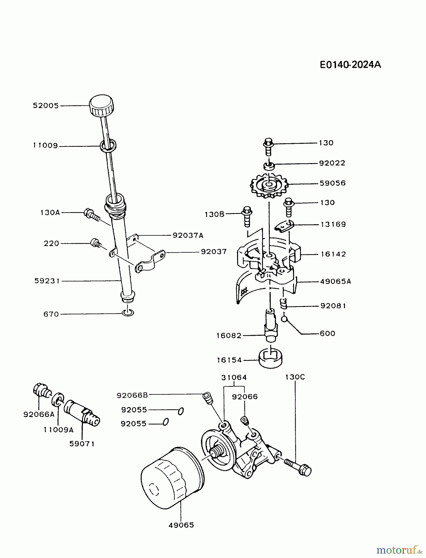  Kawasaki Motoren Motoren Vertikal FA210V - AS02 bis FH641V - DS24 FC420V-AS04 - Kawasaki FC420V 4-Stroke Engine LUBRICATION-EQUIPMENT