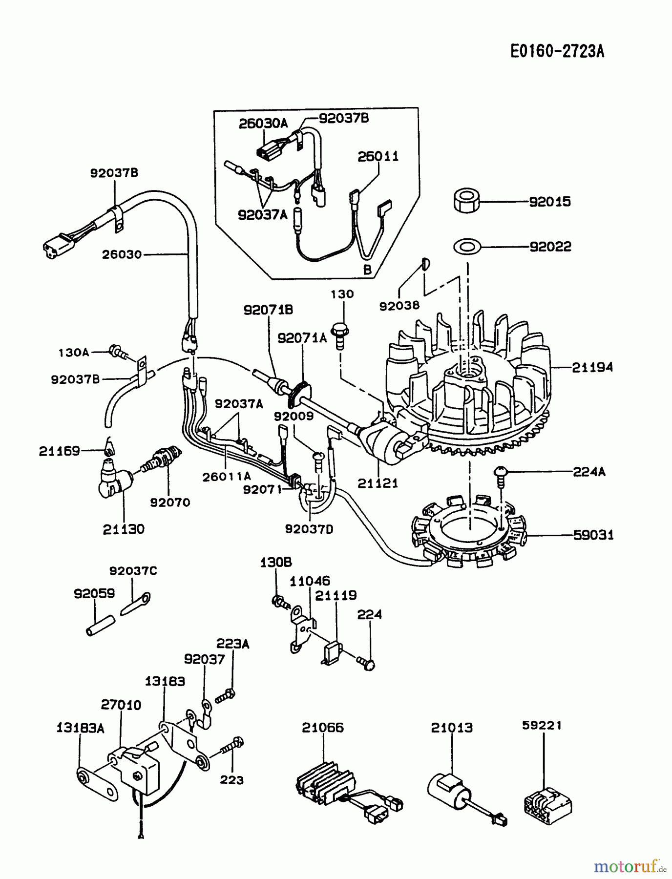  Kawasaki Motoren Motoren Vertikal FA210V - AS02 bis FH641V - DS24 FC420V-BS13 - Kawasaki FC420V 4-Stroke Engine ELECTRIC-EQUIPMENT