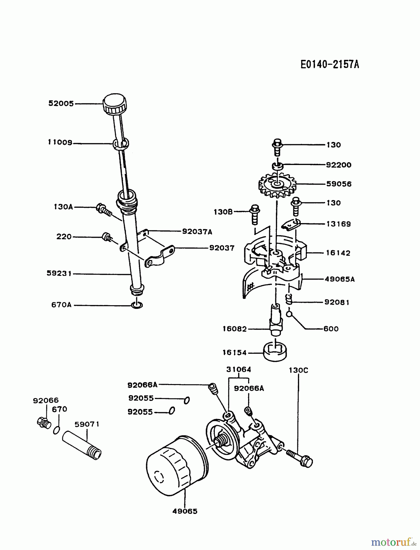  Kawasaki Motoren Motoren Vertikal FA210V - AS02 bis FH641V - DS24 FC420V-AS13 - Kawasaki FC420V 4-Stroke Engine LUBRICATION-EQUIPMENT