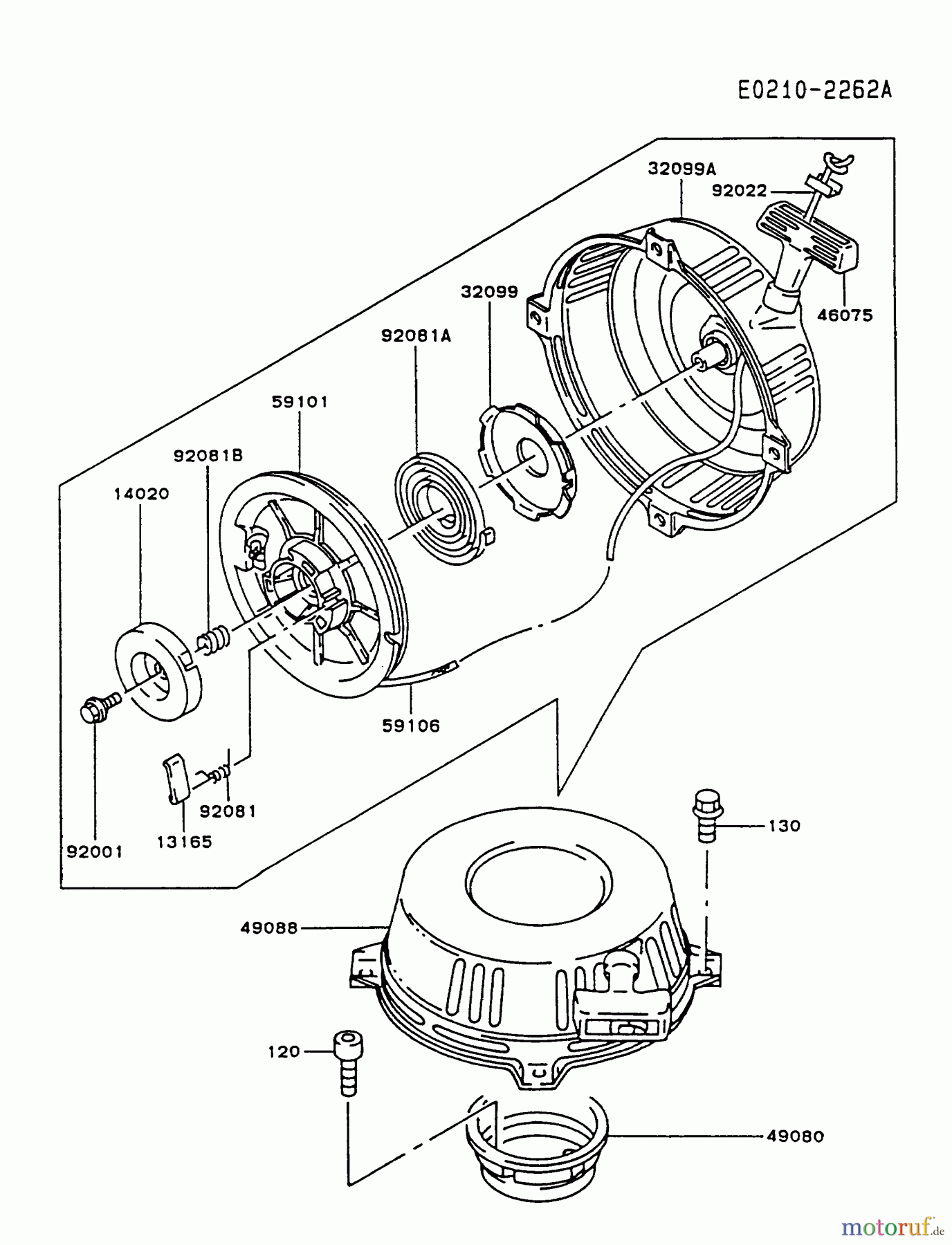  Kawasaki Motoren Motoren Vertikal FA210V - AS02 bis FH641V - DS24 FC420V-BS14 - Kawasaki FC420V 4-Stroke Engine STARTER