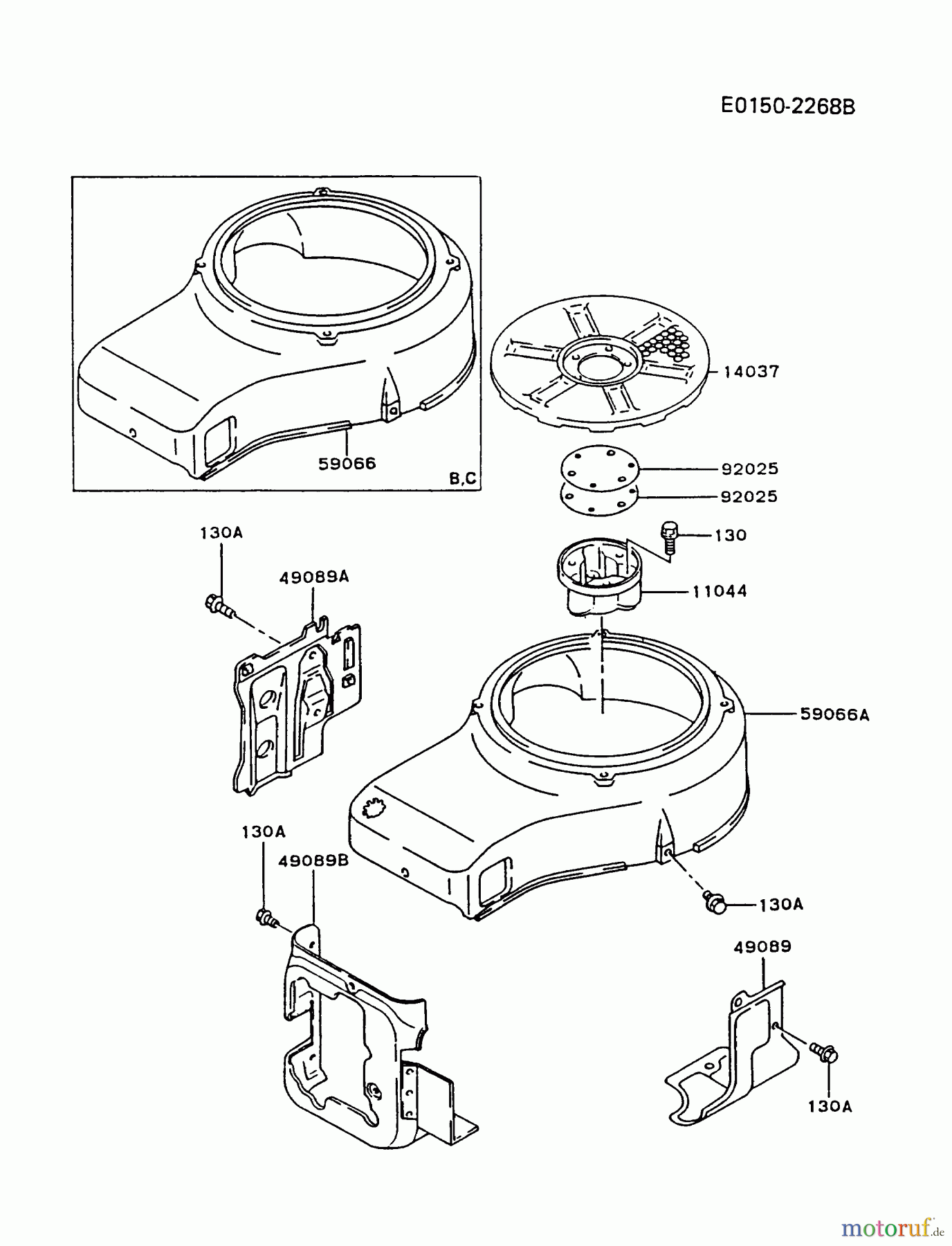  Kawasaki Motoren Motoren Vertikal FA210V - AS02 bis FH641V - DS24 FC420V-AS05 - Kawasaki FC420V 4-Stroke Engine COOLING-EQUIPMENT