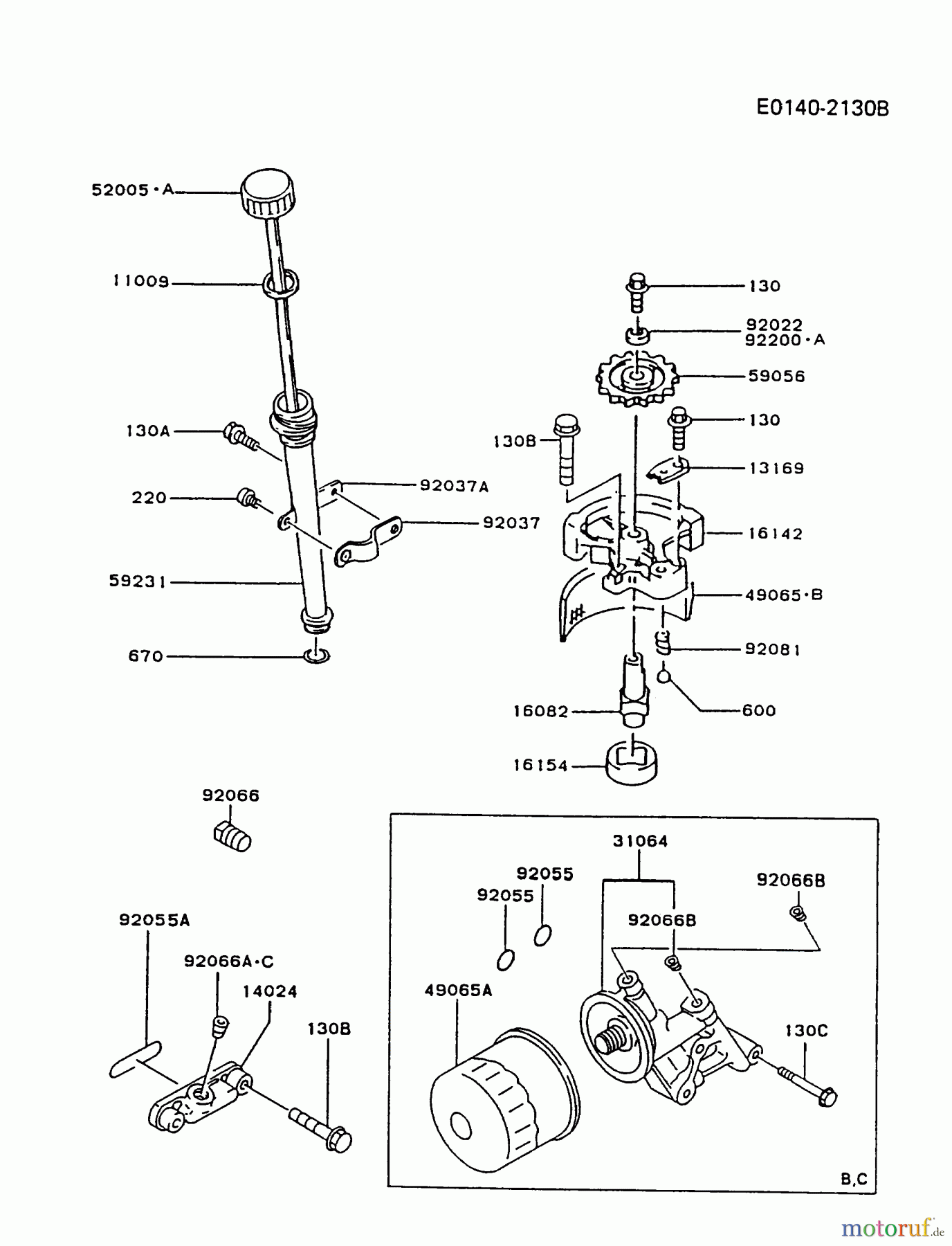  Kawasaki Motoren Motoren Vertikal FA210V - AS02 bis FH641V - DS24 FC420V-AS05 - Kawasaki FC420V 4-Stroke Engine LUBRICATION-EQUIPMENT