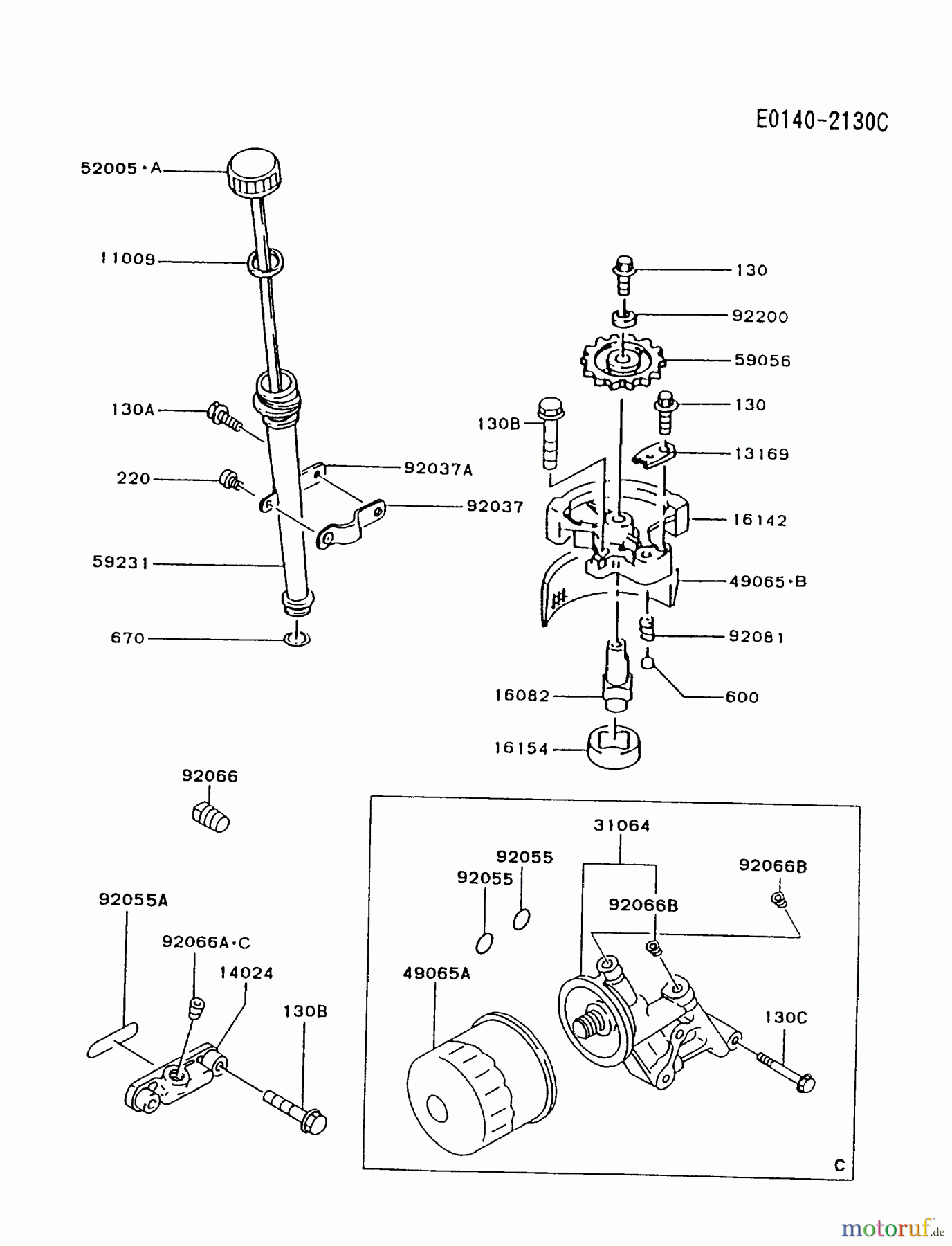  Kawasaki Motoren Motoren Vertikal FA210V - AS02 bis FH641V - DS24 FC420V-BS07 - Kawasaki FC420V 4-Stroke Engine LUBRICATION-EQUIPMENT