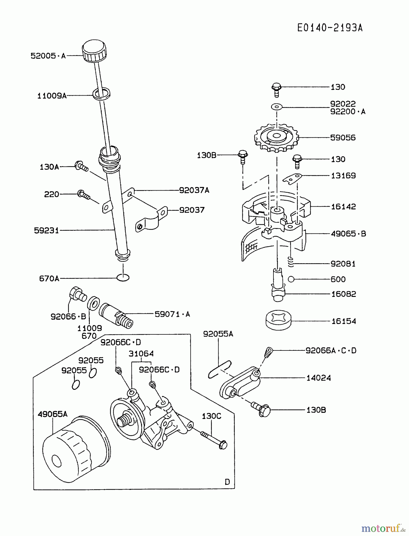  Kawasaki Motoren Motoren Vertikal FA210V - AS02 bis FH641V - DS24 FC420V-DS01 - Kawasaki FC420V 4-Stroke Engine LUBRICATION-EQUIPMENT