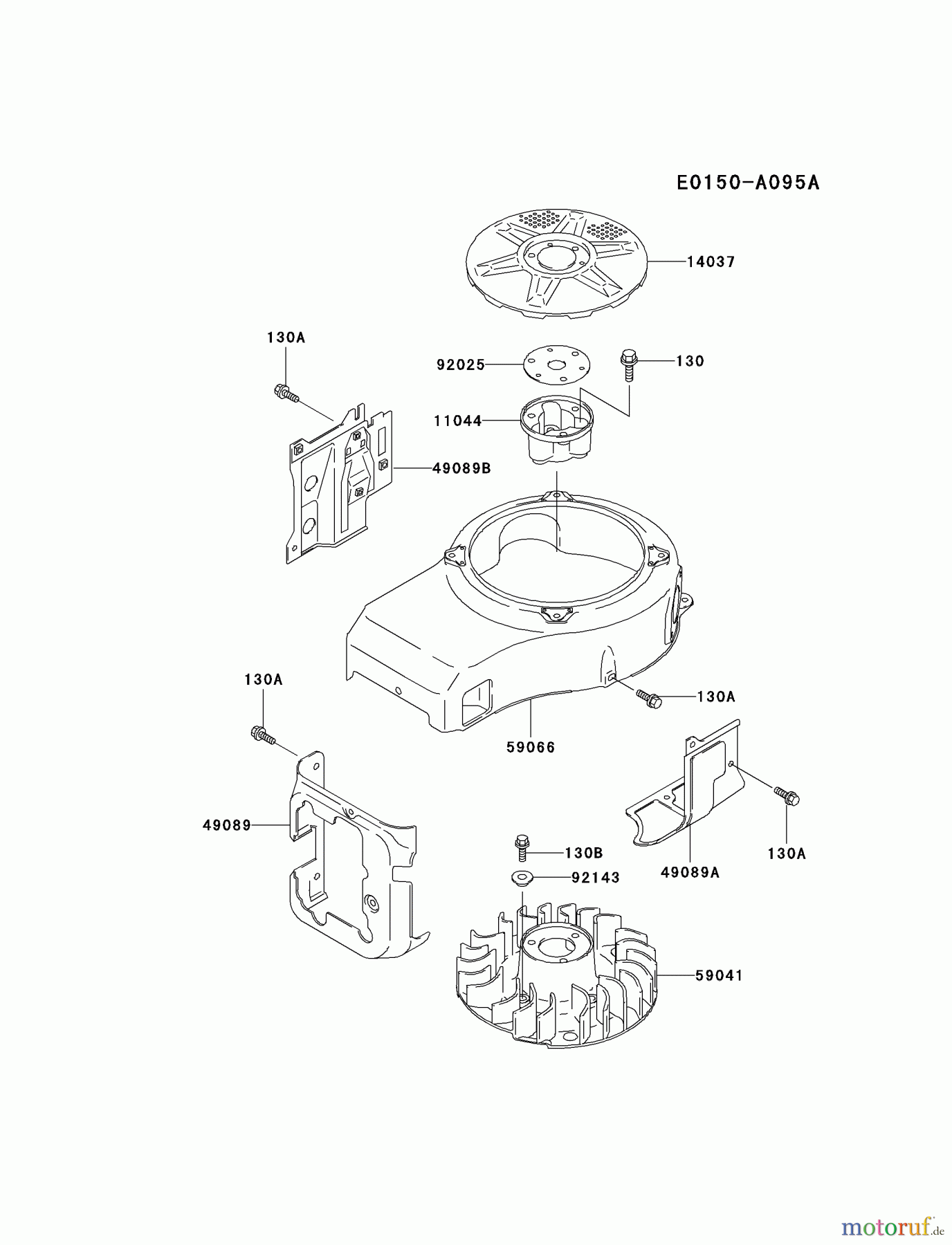  Kawasaki Motoren Motoren Vertikal FA210V - AS02 bis FH641V - DS24 FC401V-CS03 - Kawasaki FC401V 4-Stroke Engine COOLING-EQUIPMENT